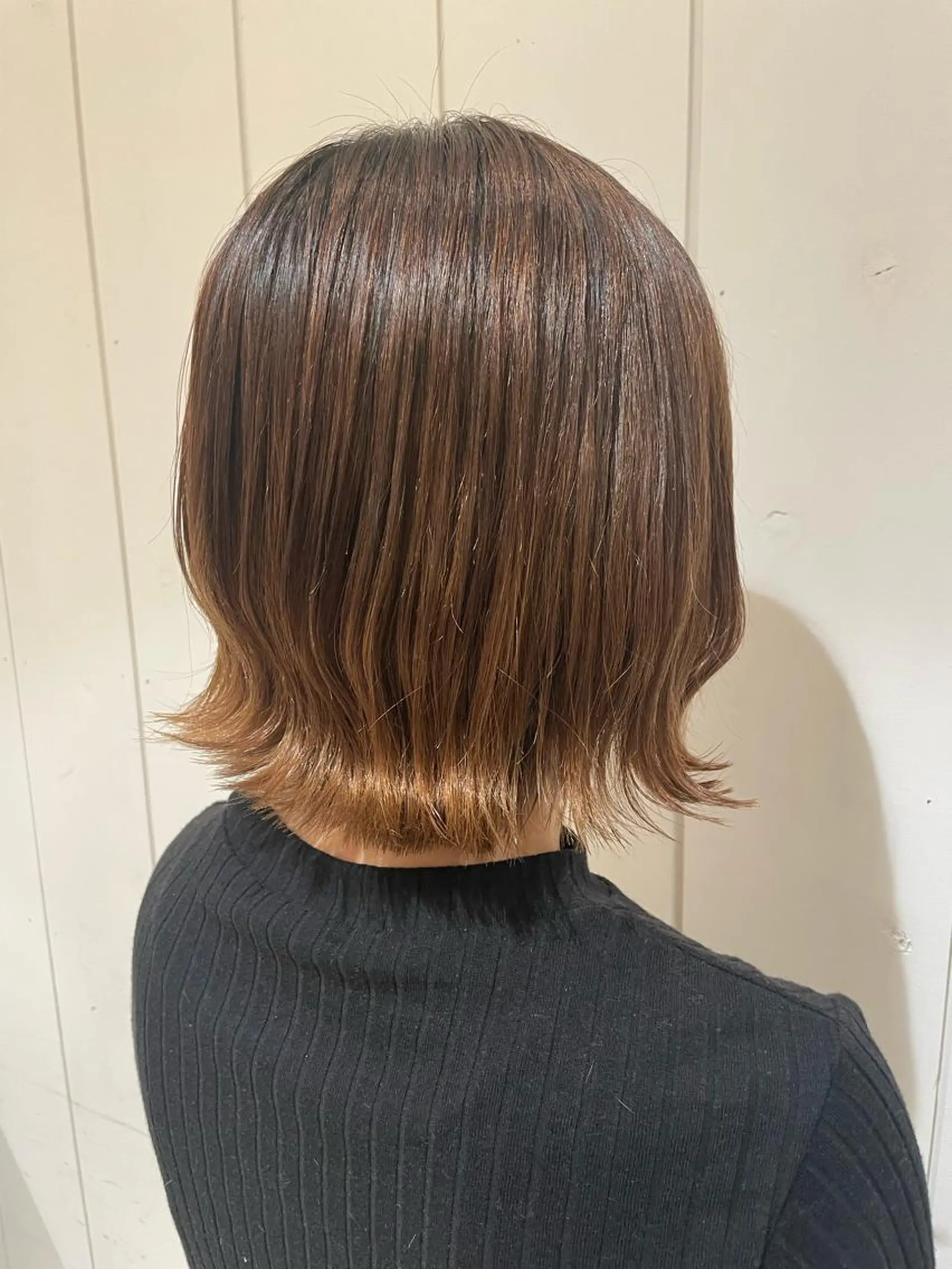 ミディアム 切りっぱなしボブ ボブ ボブカット 佐々木 祐太のヘアスタイル