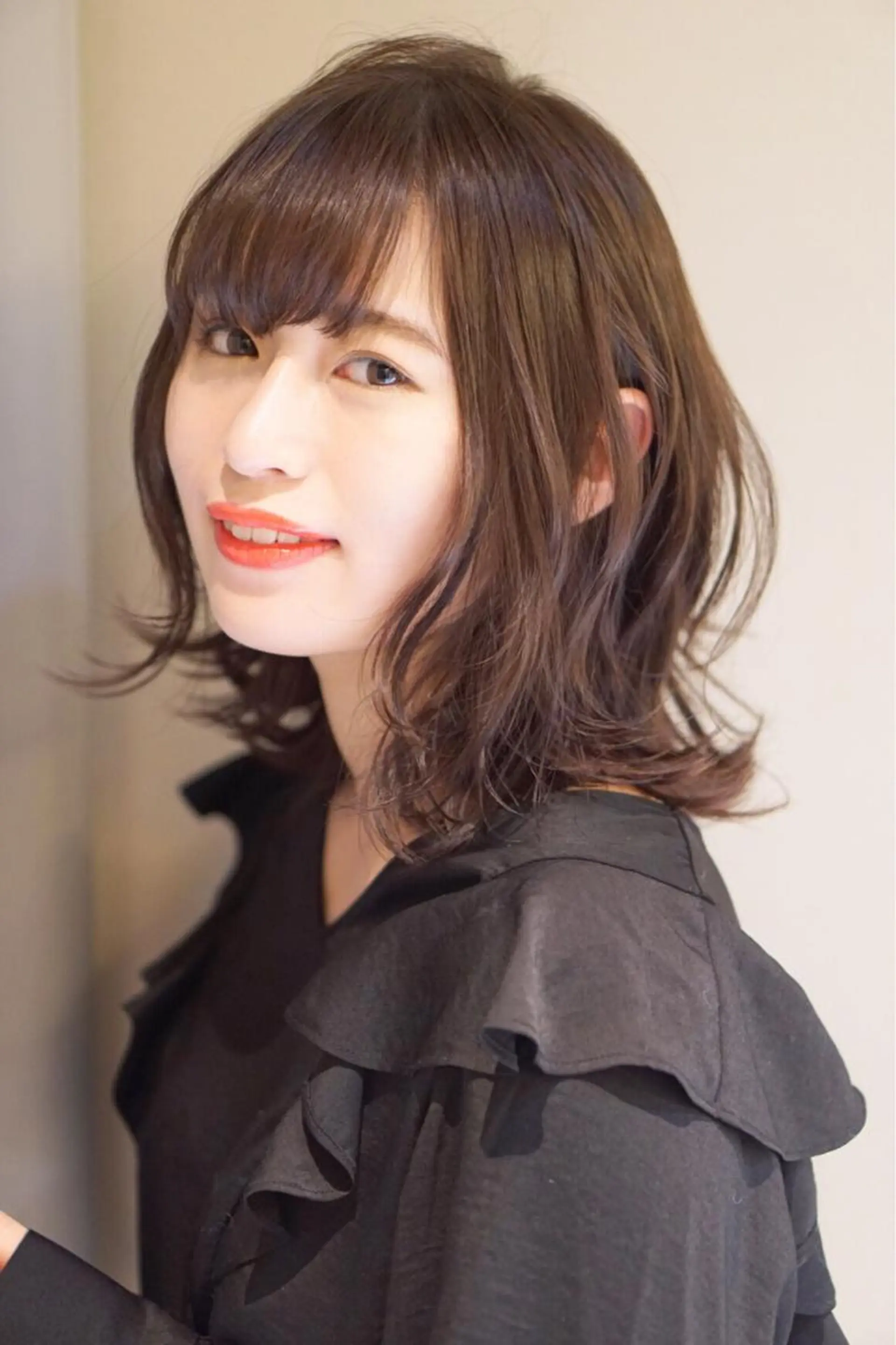 ミディアム カラー ベージュカラー 透明感カラー ディレクター ノナカのヘアスタイル