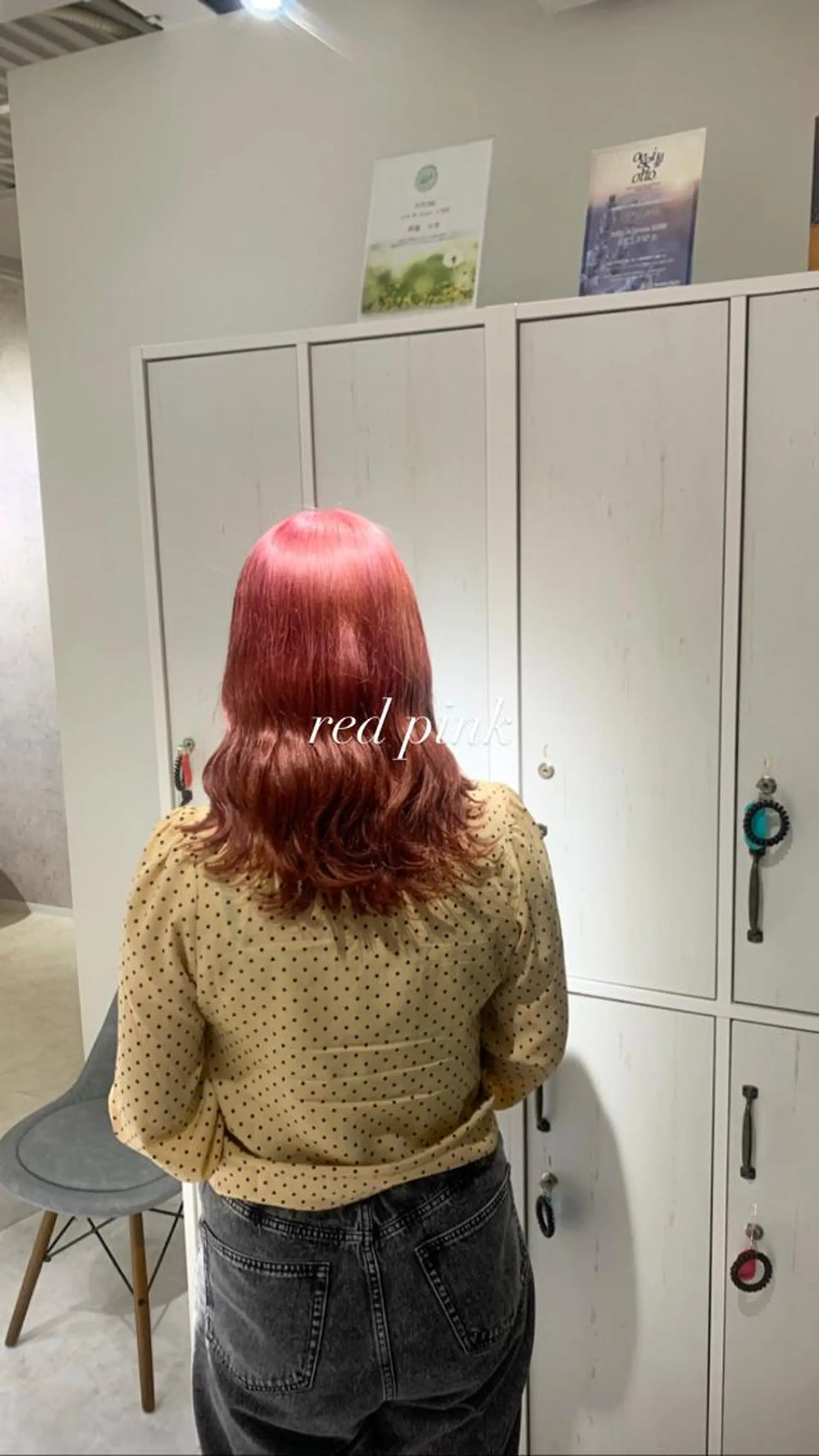 セミロング カラー ブリーチ ケアブリーチ ピンクカラー 縮毛矯正とレイヤー /杉村凜汰郎のヘアスタイル