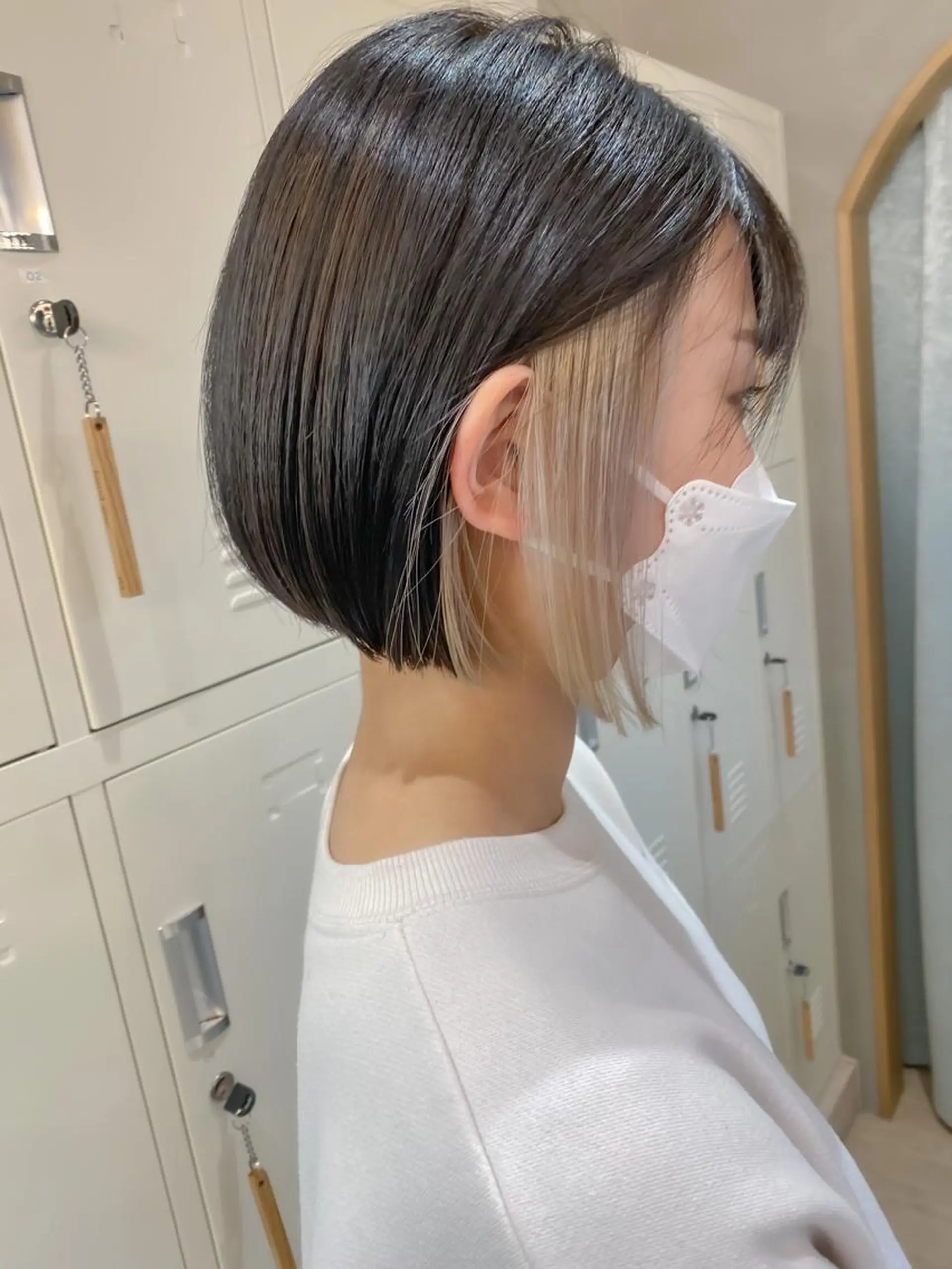 ショート ヘアカラー トリートメント ボブ/縮毛矯正 髪質改善/もえるのヘアスタイル