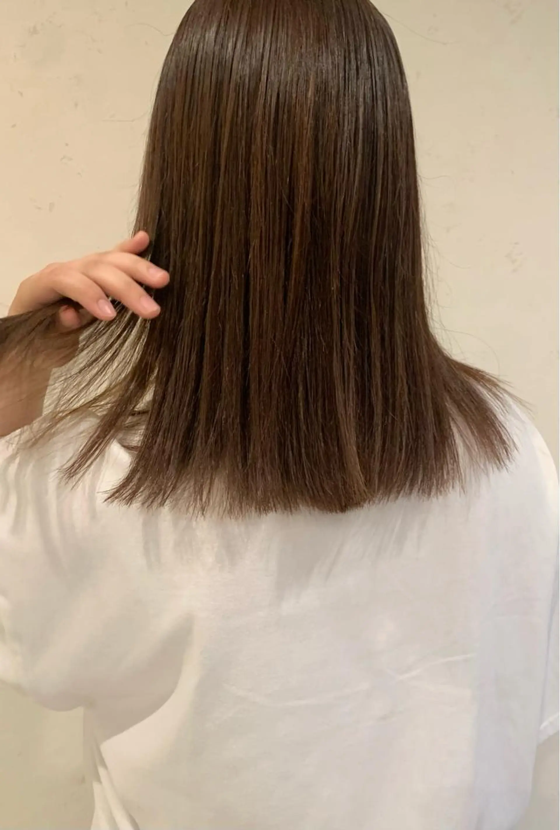 セミロング メンズ カット トリートメント 落合希 Olivebeigeのヘアスタイル