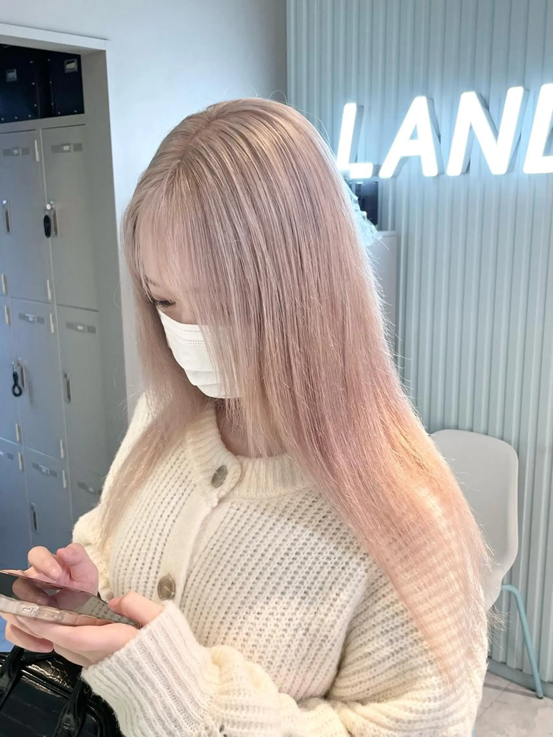 ロング カラー ヘアカラー トリートメント ヘアセット 🩵ハイトーン 美咲🩵のヘアスタイル