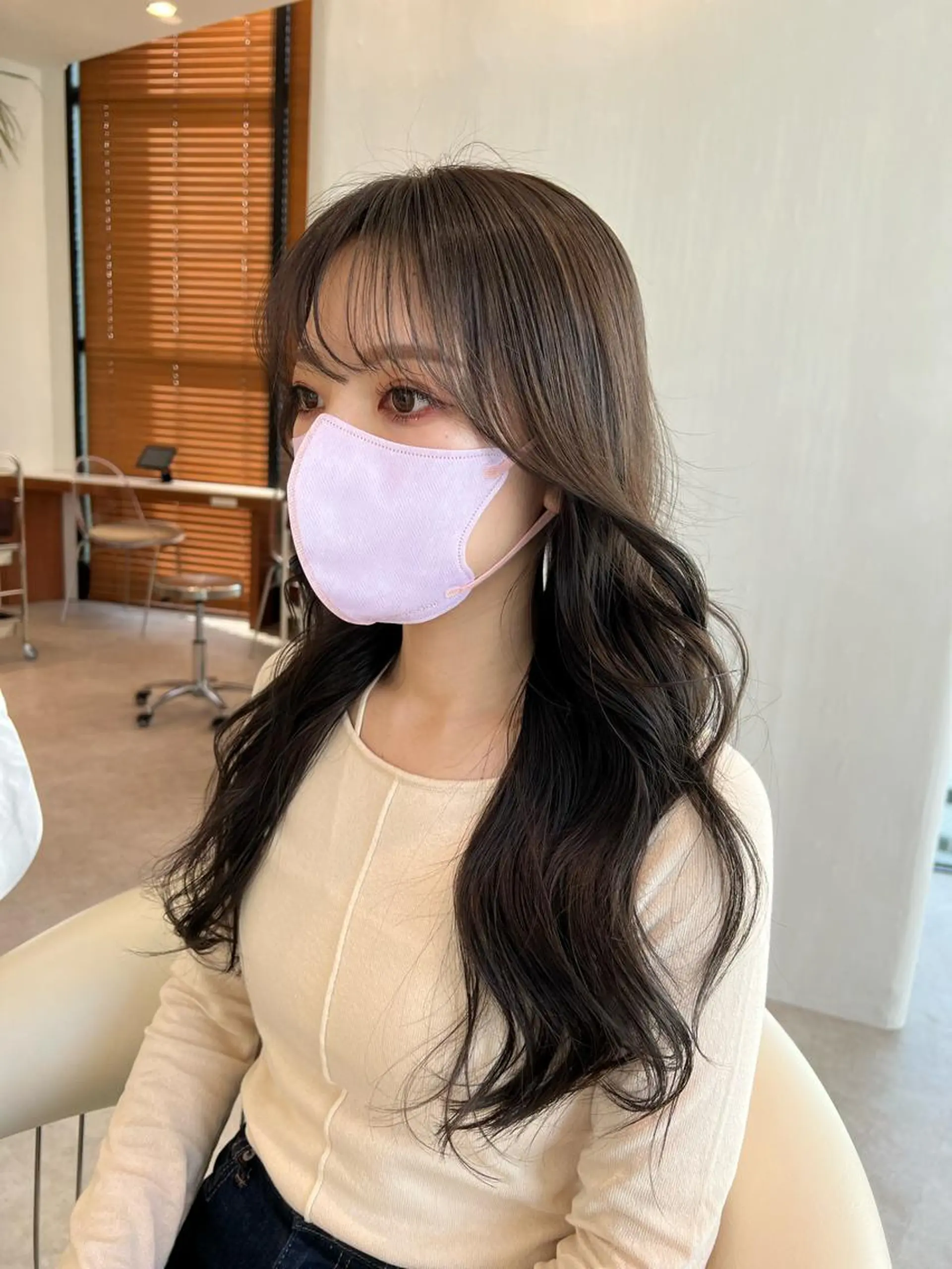 セミロング カラー 透明感カラー 韓国風ヘア レイヤーカット カット ヘアカラー トリートメント ヘアセット 韓国レイヤー🇰🇷 韓国研修◎渋谷カイトのヘアスタイル