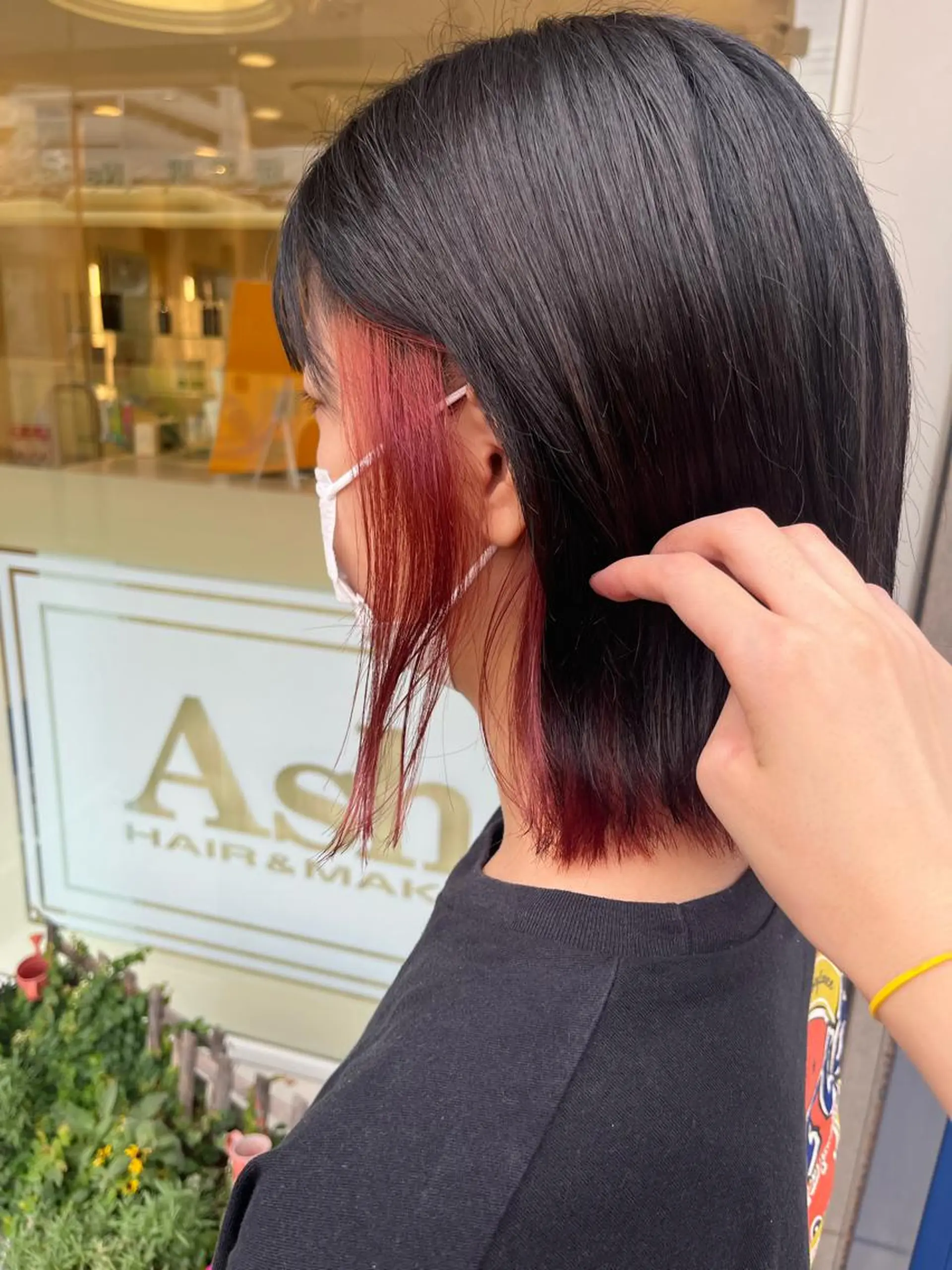 ミディアム カラー 田中 瑞妃のヘアスタイル