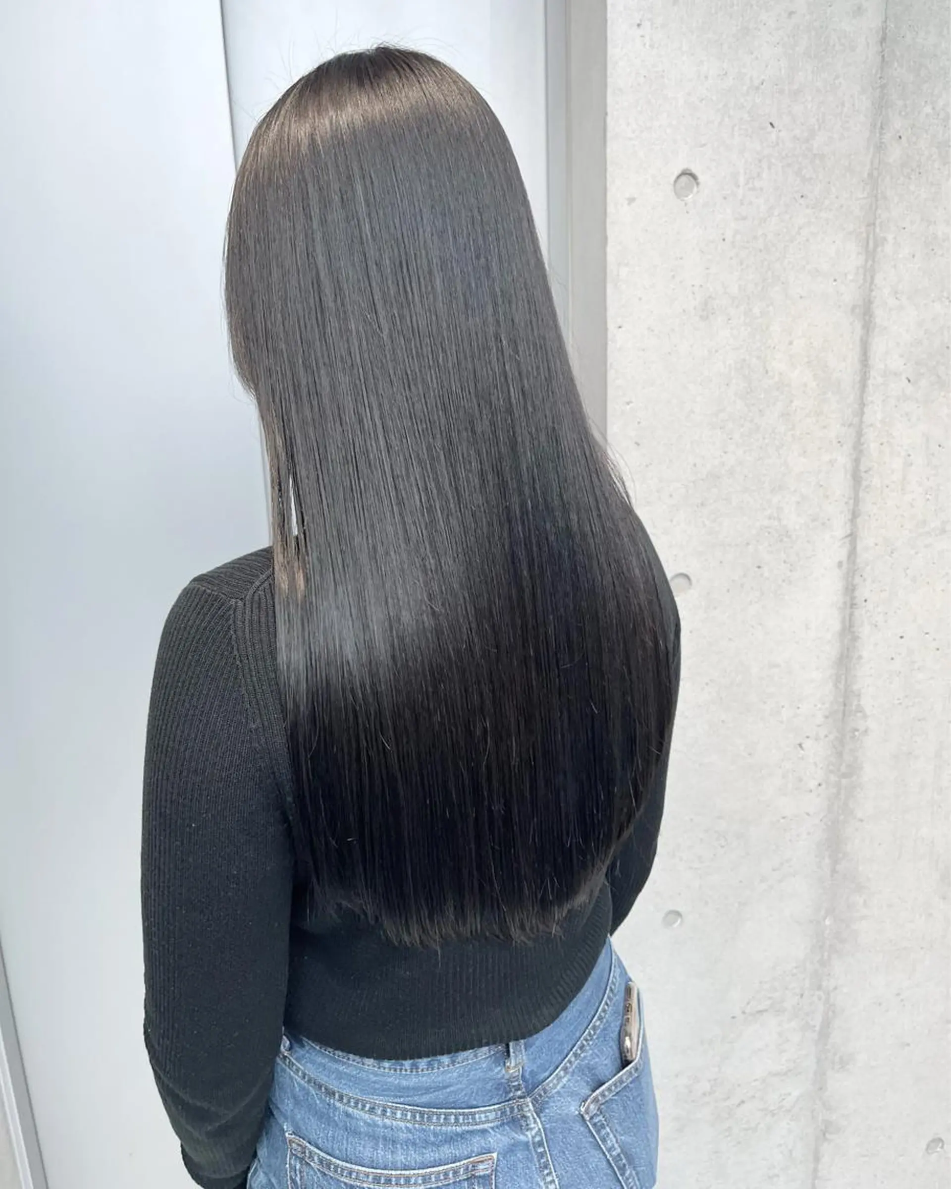 ロング カラー パーマ ヘアアレンジ 透明感/オリーブ/ グレージュ/YUKAのヘアスタイル