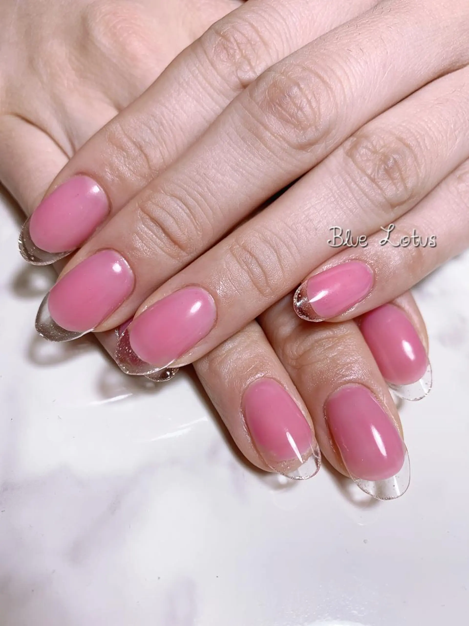 ネイル 長さ出し ジェルネイル ワンカラーネイル 三浦 藍のネイルデザイン