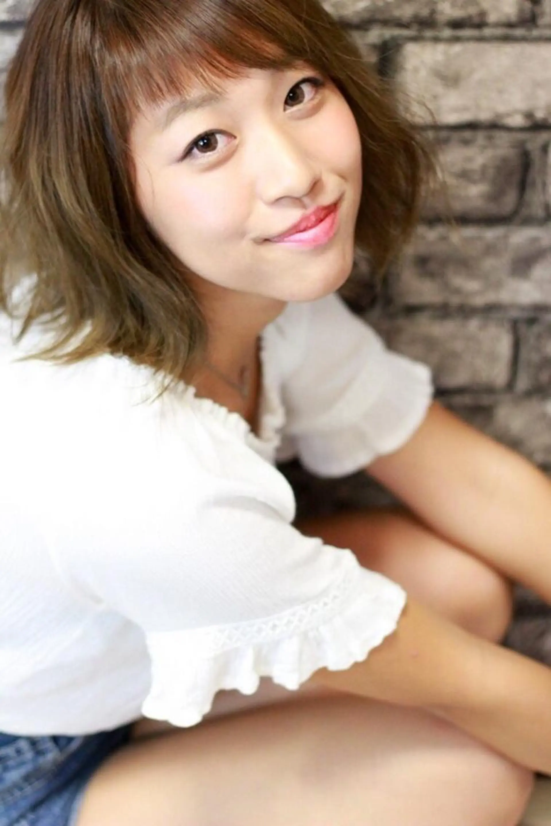 ミディアム カラー パーマ 柴田 陽平のヘアスタイル