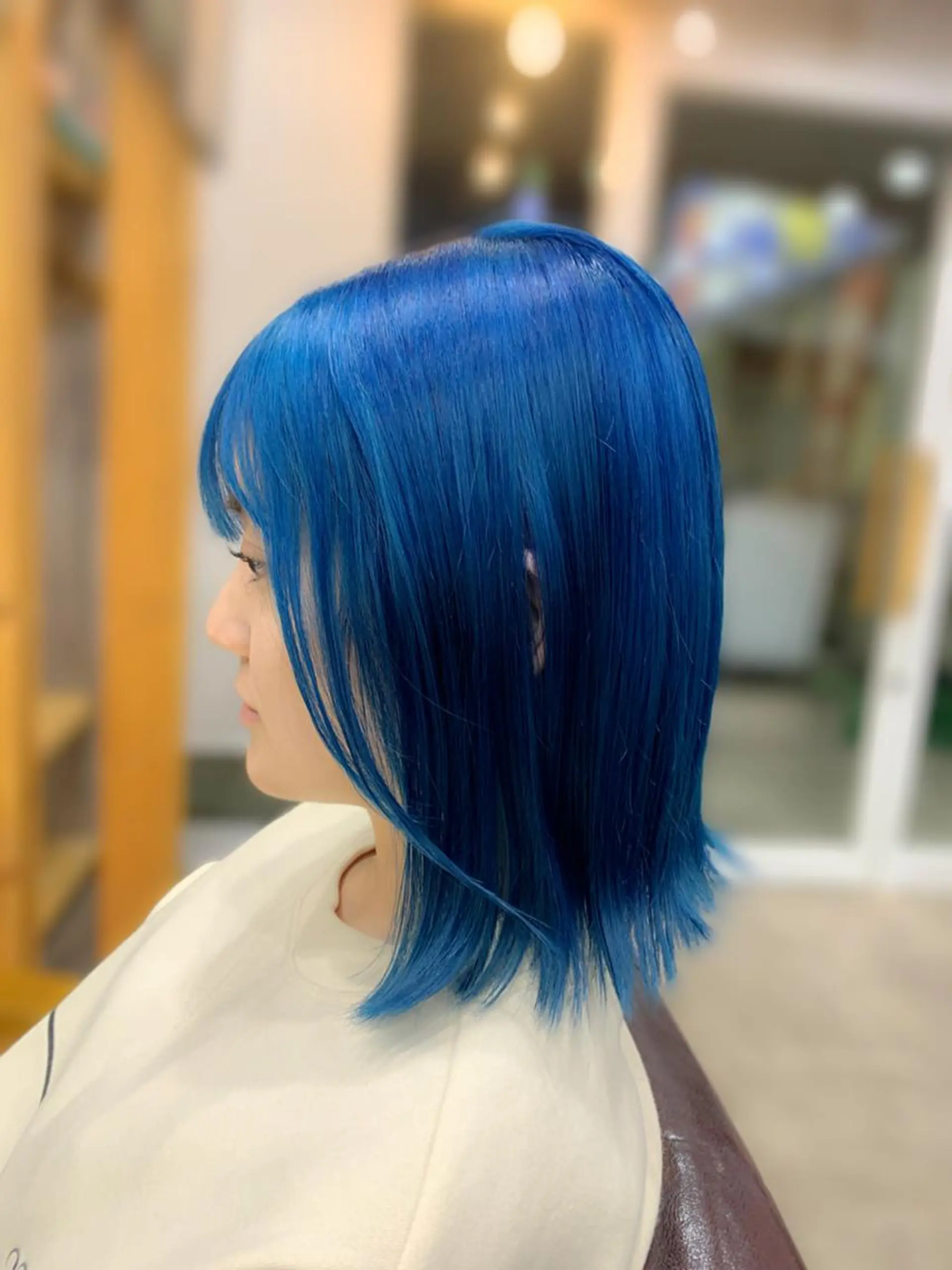 ミディアム カラー バレイヤージュ ブリーチ ブルーカラー ケアブリーチ ダブルカラー ヘアカラー トリートメント memento 斎藤大覚のヘアスタイル