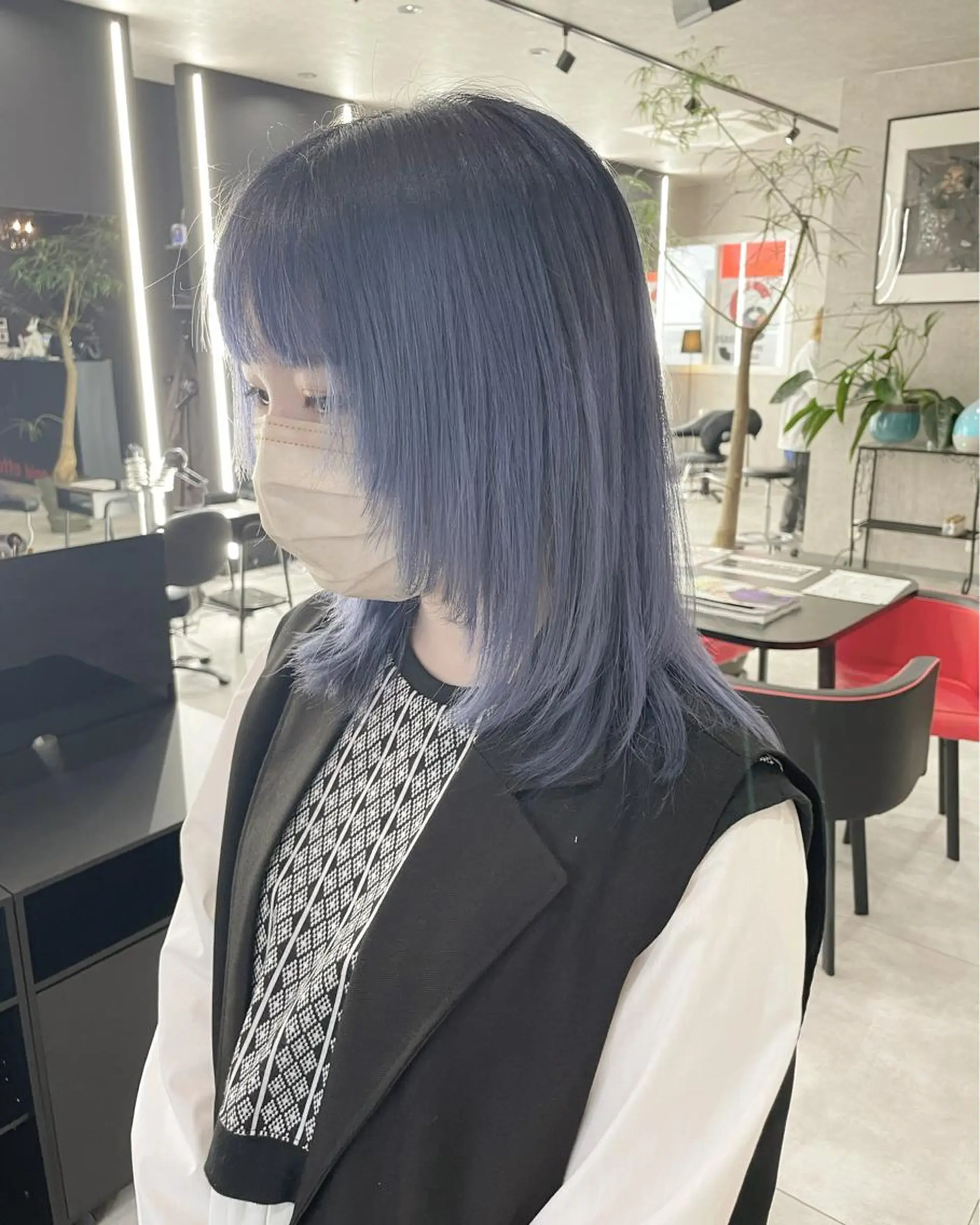 セミロング カラー パーマ ヘアアレンジ カット acta noid　etto所属・袴田 伊代のヘアスタイル