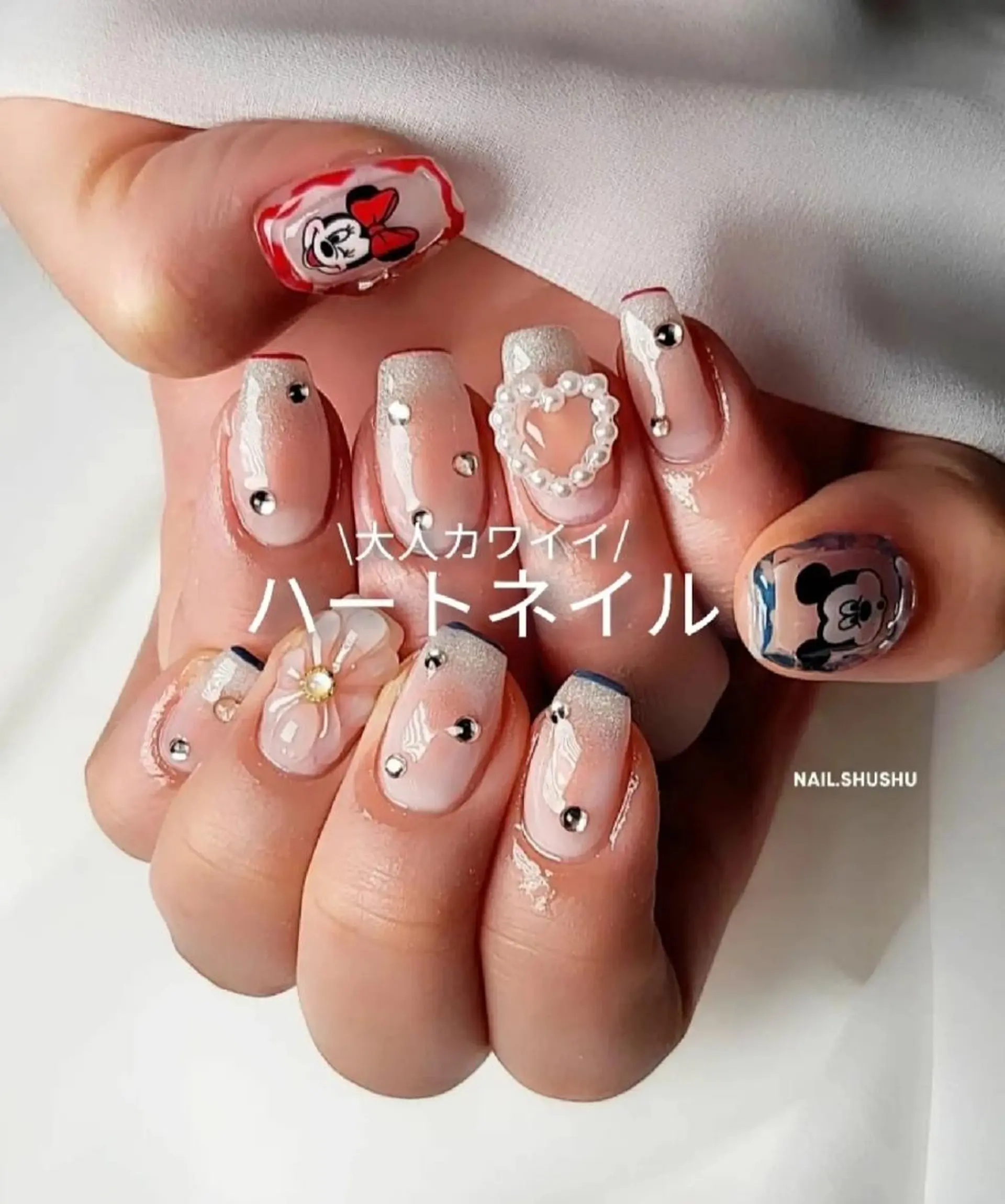 ネイル 持ち込み ニュアンスネイル ワンカラーネイル シンプルネイル 夏ネイル 3dパーツ/流行り 👧shushu❤️のネイルデザイン