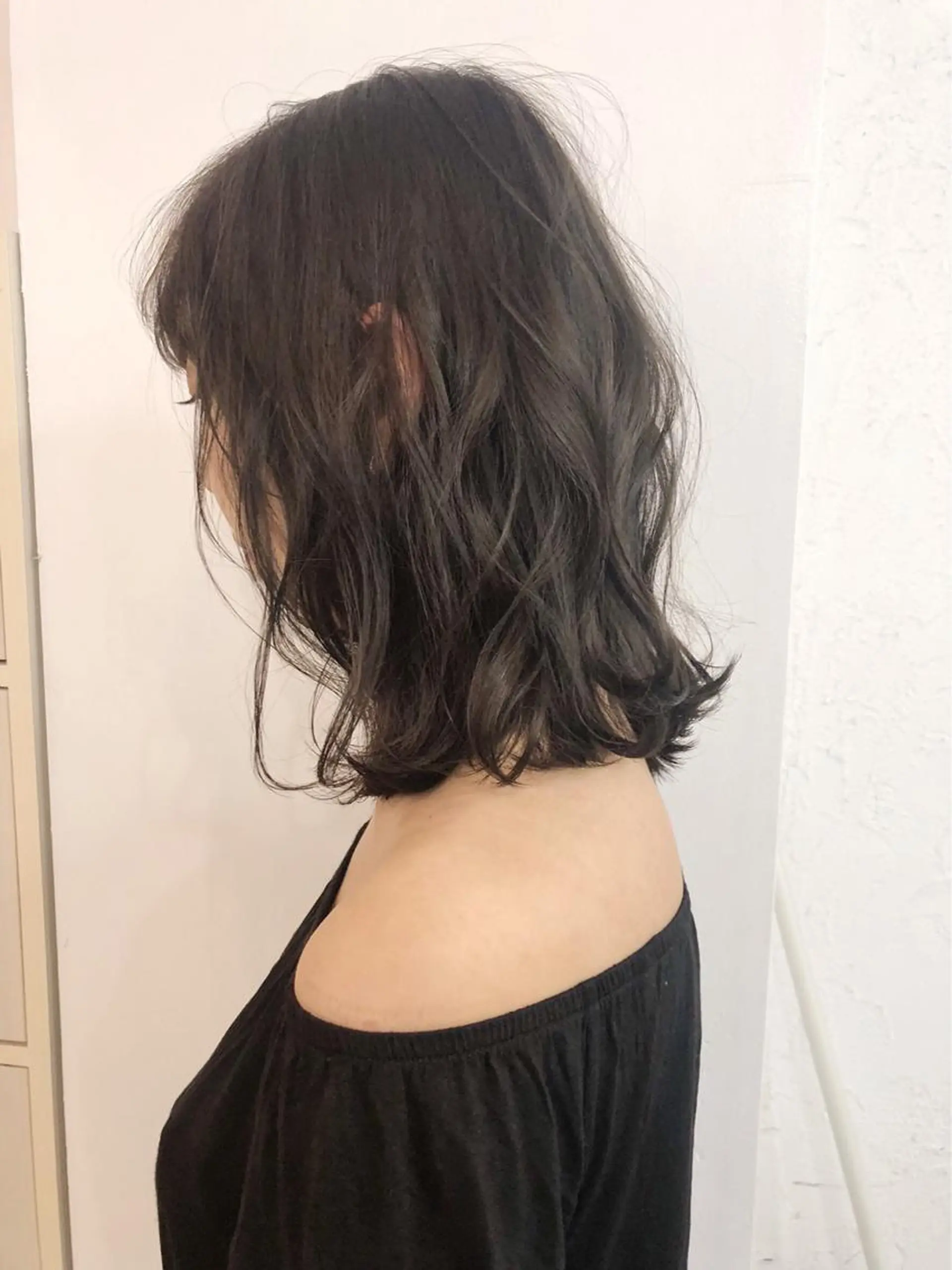 ミディアム カラー ブリーチ グレージュ ブリーチなしカラー 渋谷ブリーチカラー 韓国ヘアyuikoのヘアスタイル