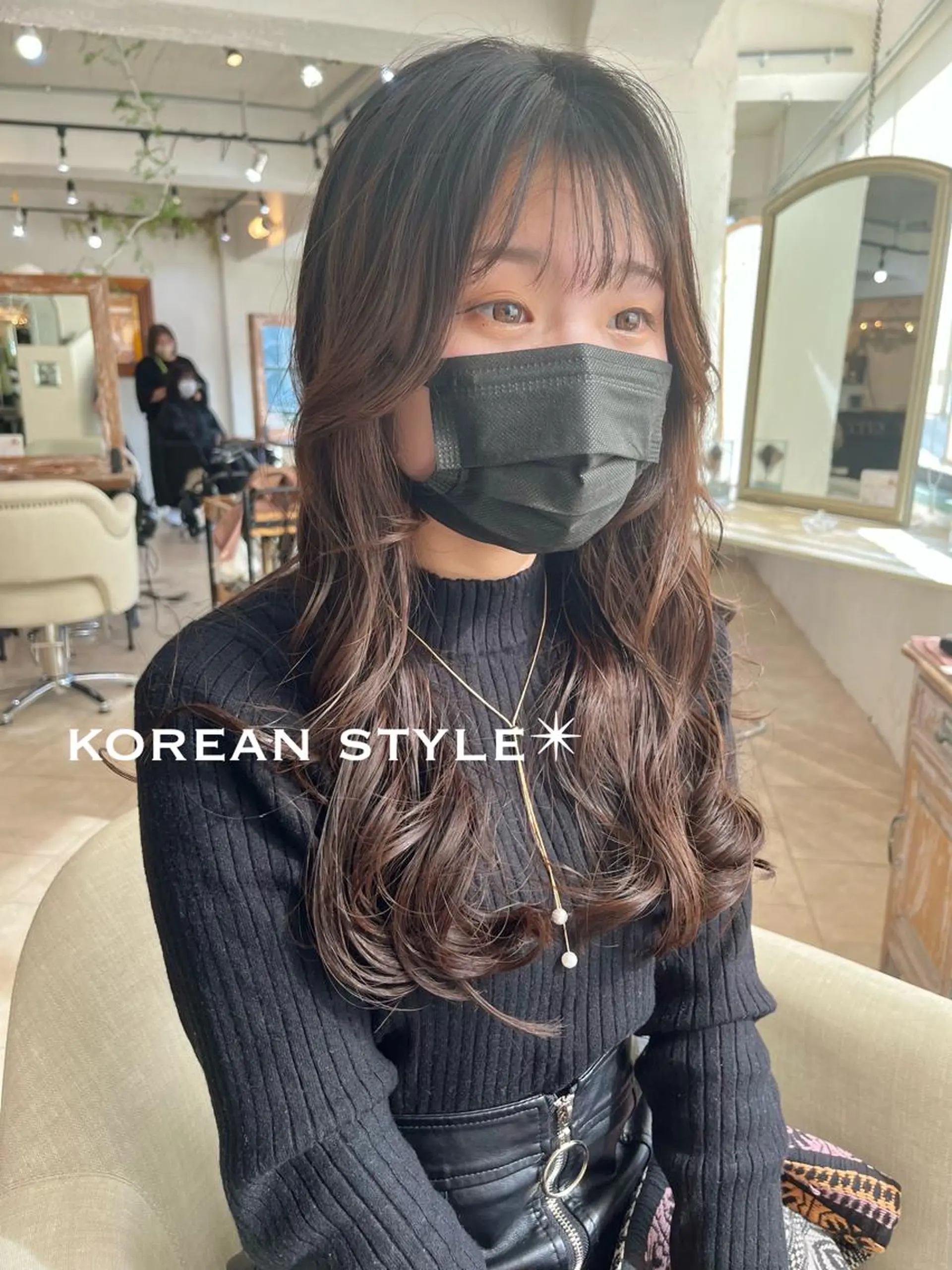 セミロング セミロングパーマ 顔周りカット 韓国風ヘア 本場の韓国ヘア 🇰🇷チ・ヨンジュのヘアスタイル