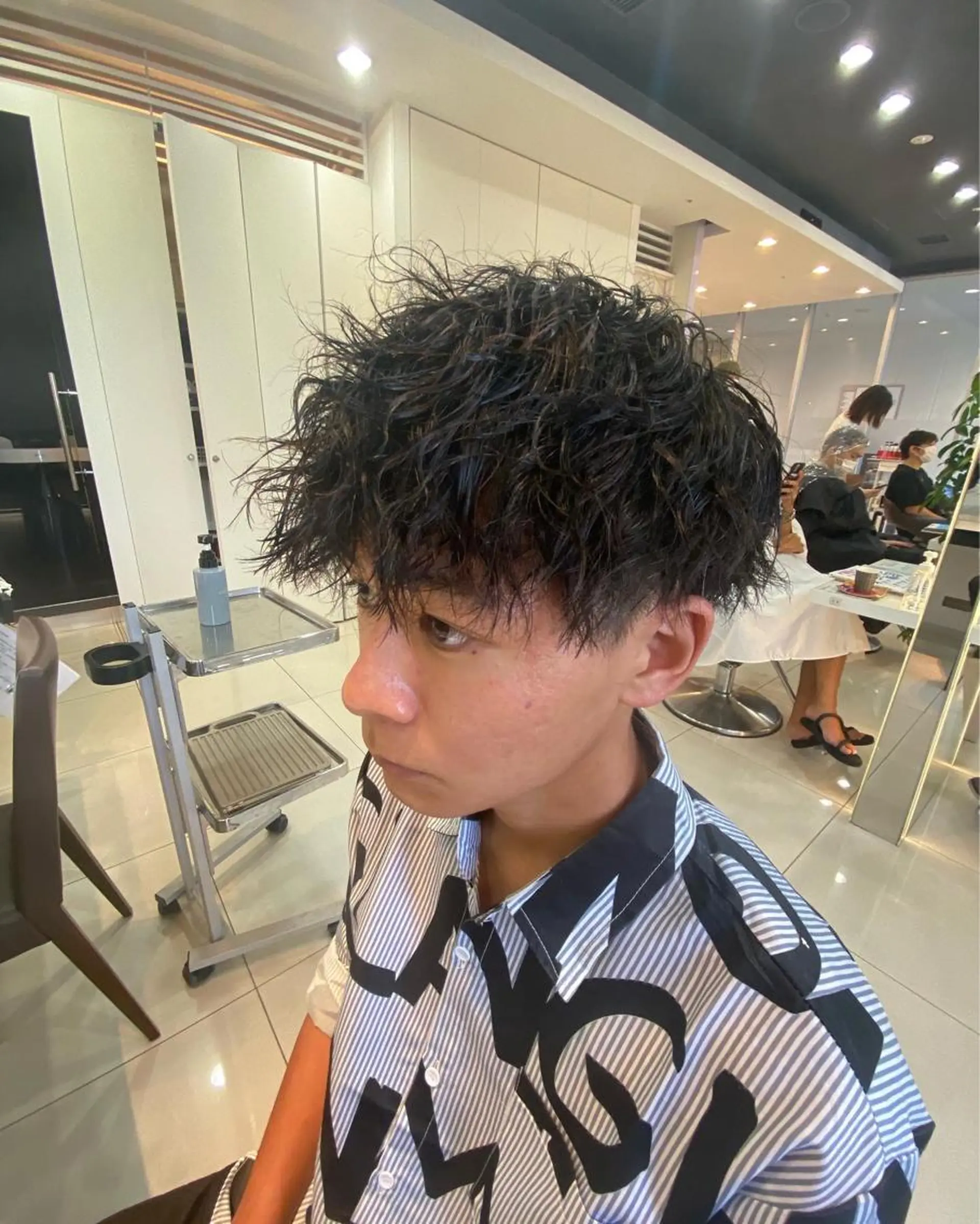 ショート パーマ メンズ カット パーマ メンズサロン/戸塚駅 東口3分/冨田大輝のヘアスタイル