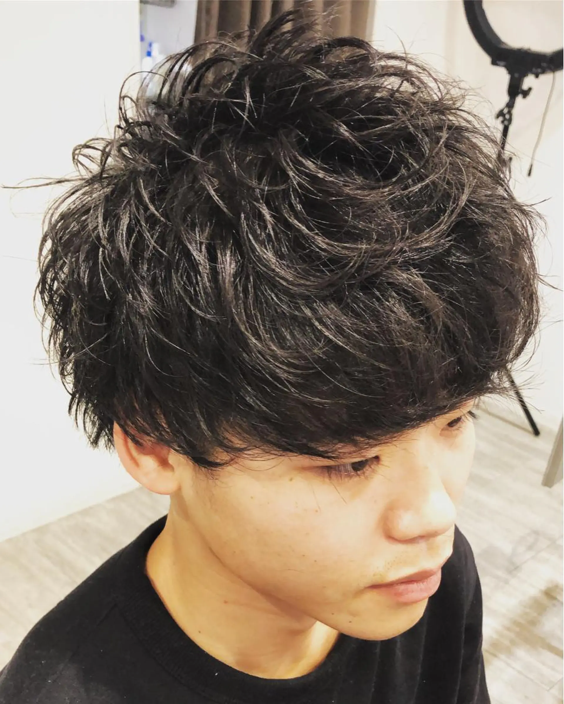 ショート パーマ メンズ メンズヘア特化 崎田 成人のヘアスタイル