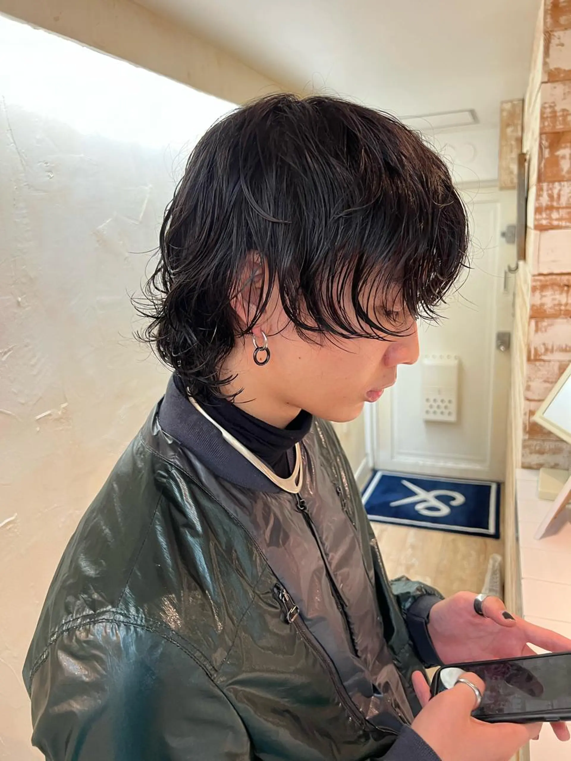 ミディアム メンズ 退色まで透明感ある ダブルカラー/リクのヘアスタイル