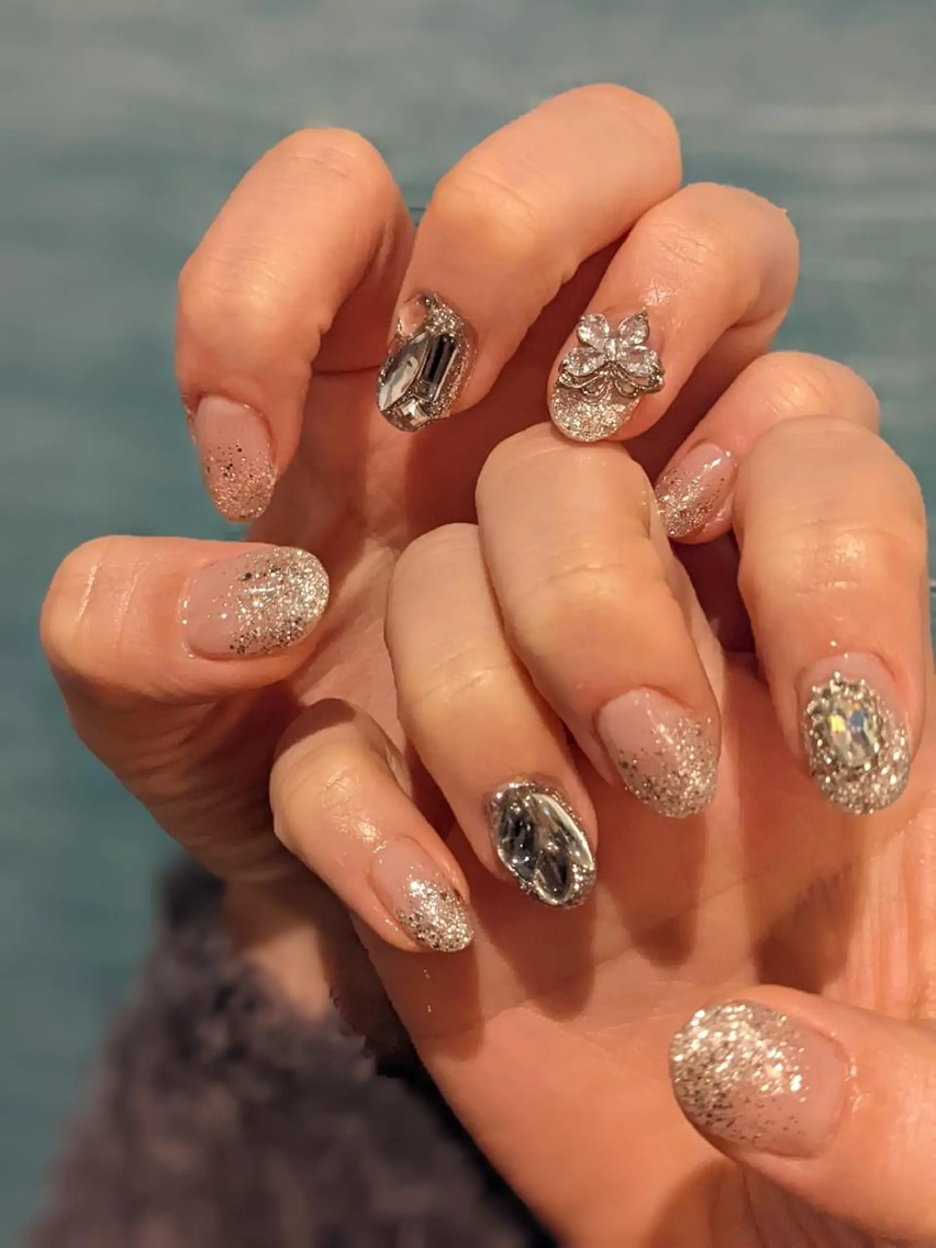 ネイル ラメ(グリッター) ラメグラデーション ハンドネイル Nail SIRANGANAのネイルデザイン