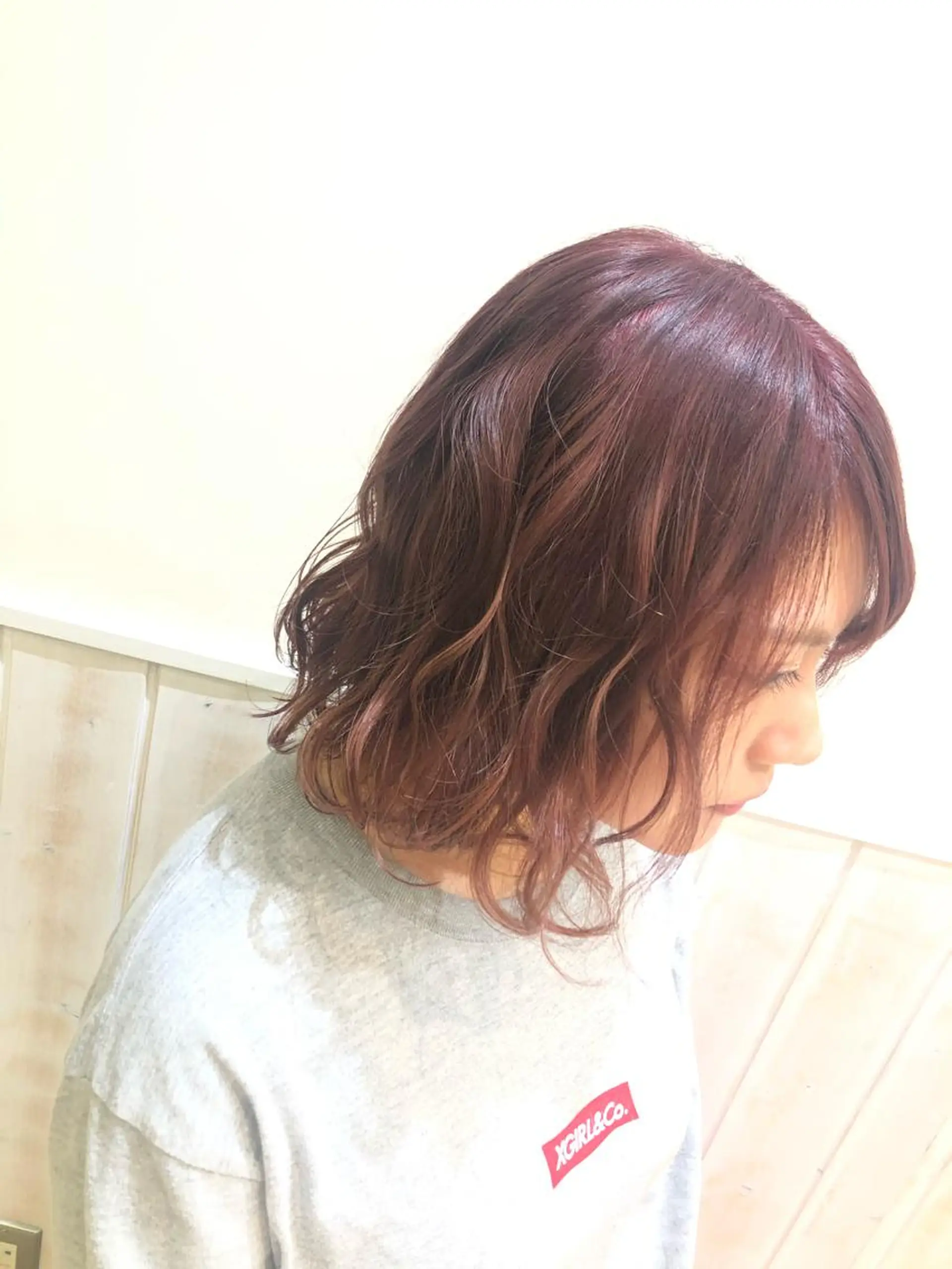 ミディアム 🦕望月渉🦕 パーマ🌪️ブリーチのヘアスタイル