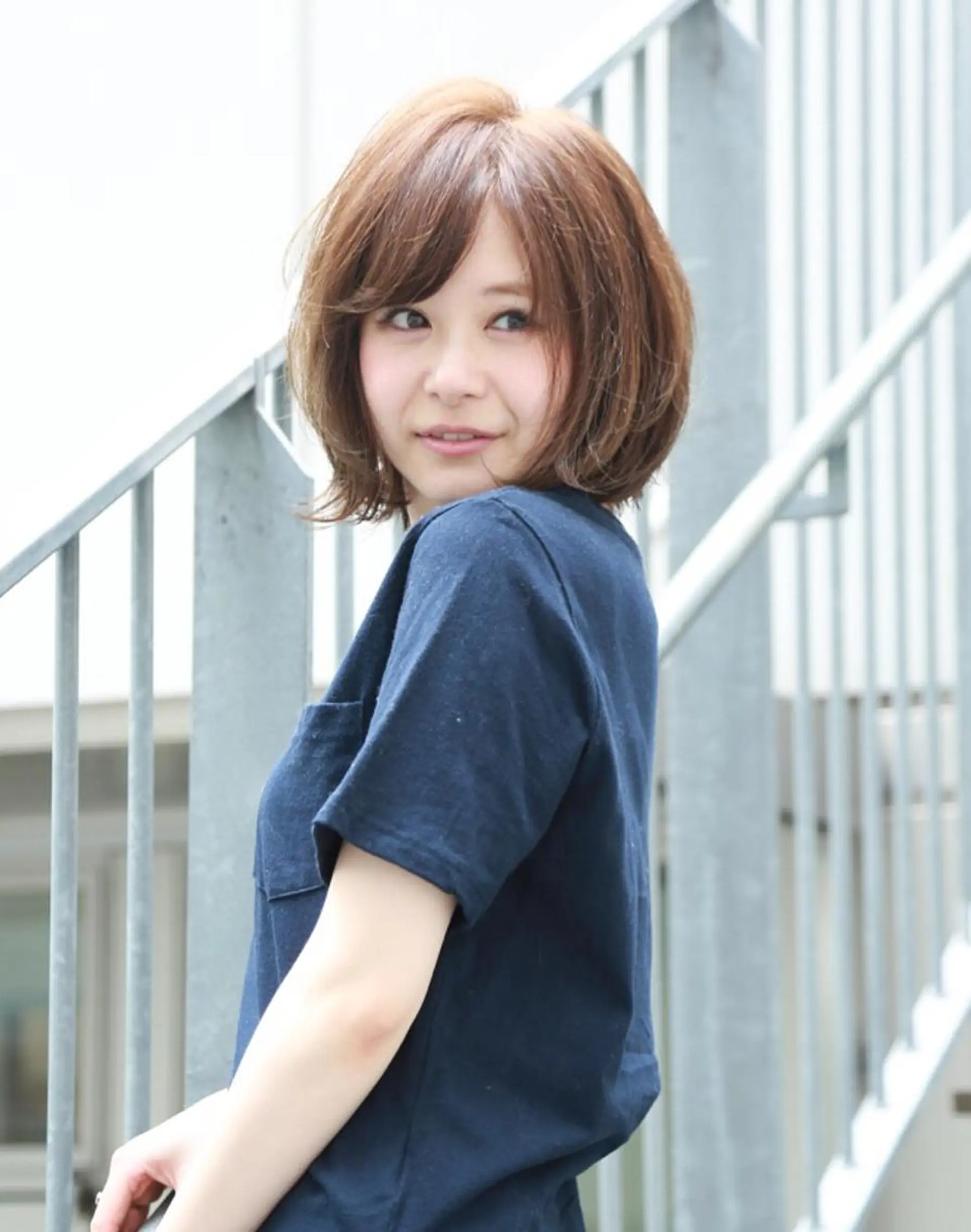 ショート ボブ 外ハネヘア 水原 大樹のヘアスタイル