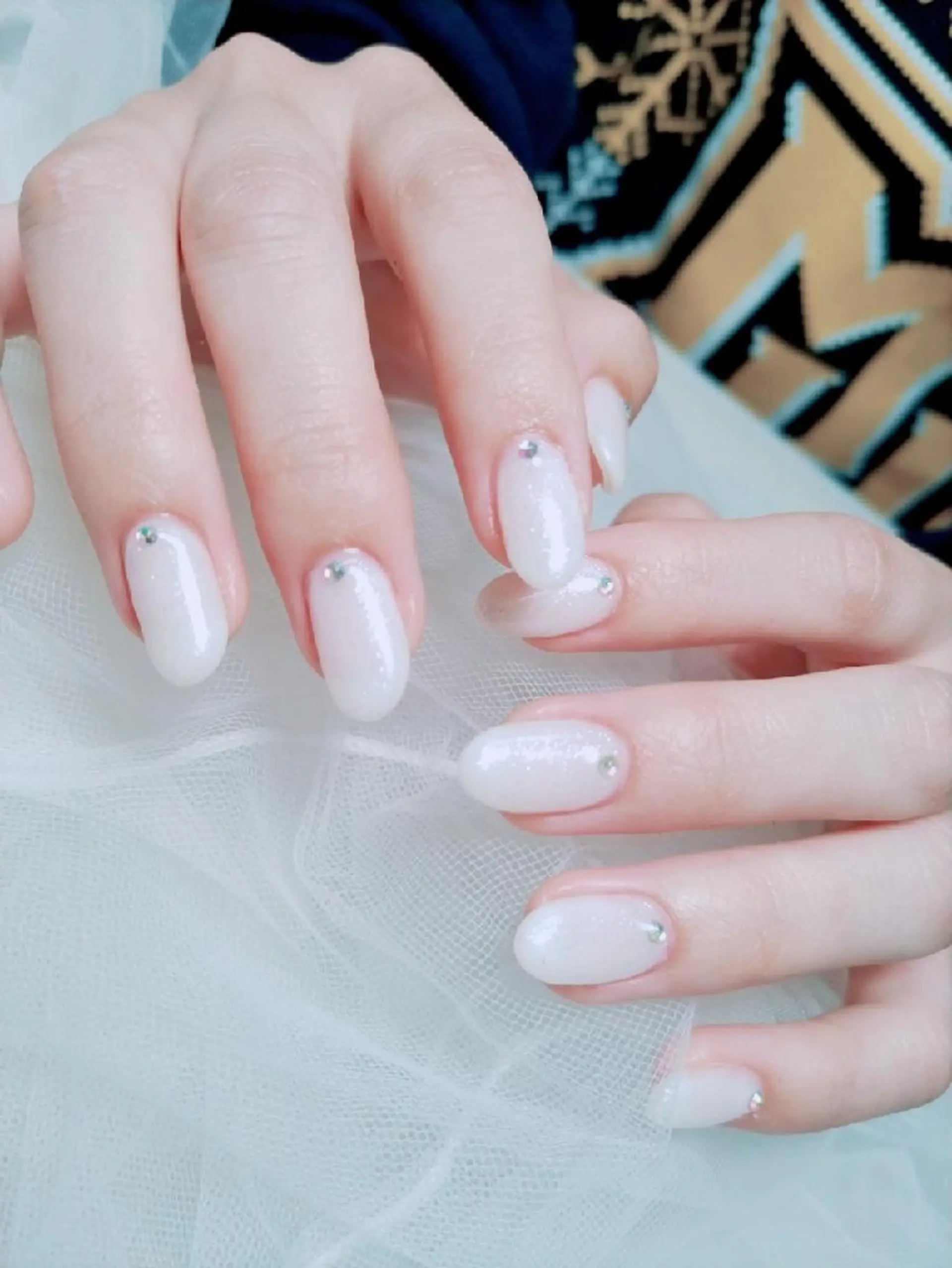 ネイル ストーンネイル ハンドネイル 門戸厄神プライベートサロンulunail所属・ulunail mikaのネイルデザイン