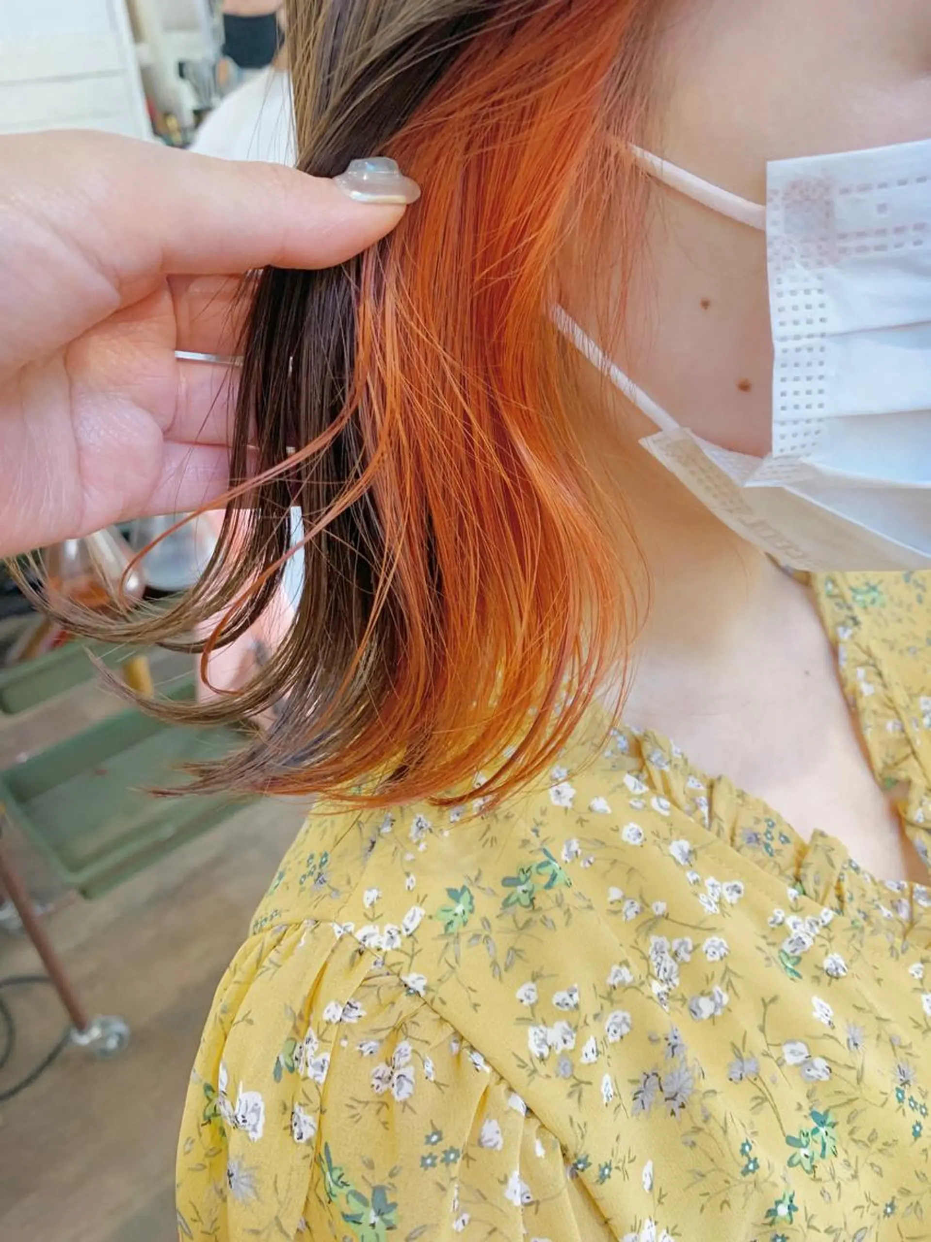 ミディアム カラー ダブルカラー イヤリングカラー ハイライトカラー イルミナカラー インナーカラー ダブルカラー　/ インナーカラーMiiのヘアスタイル