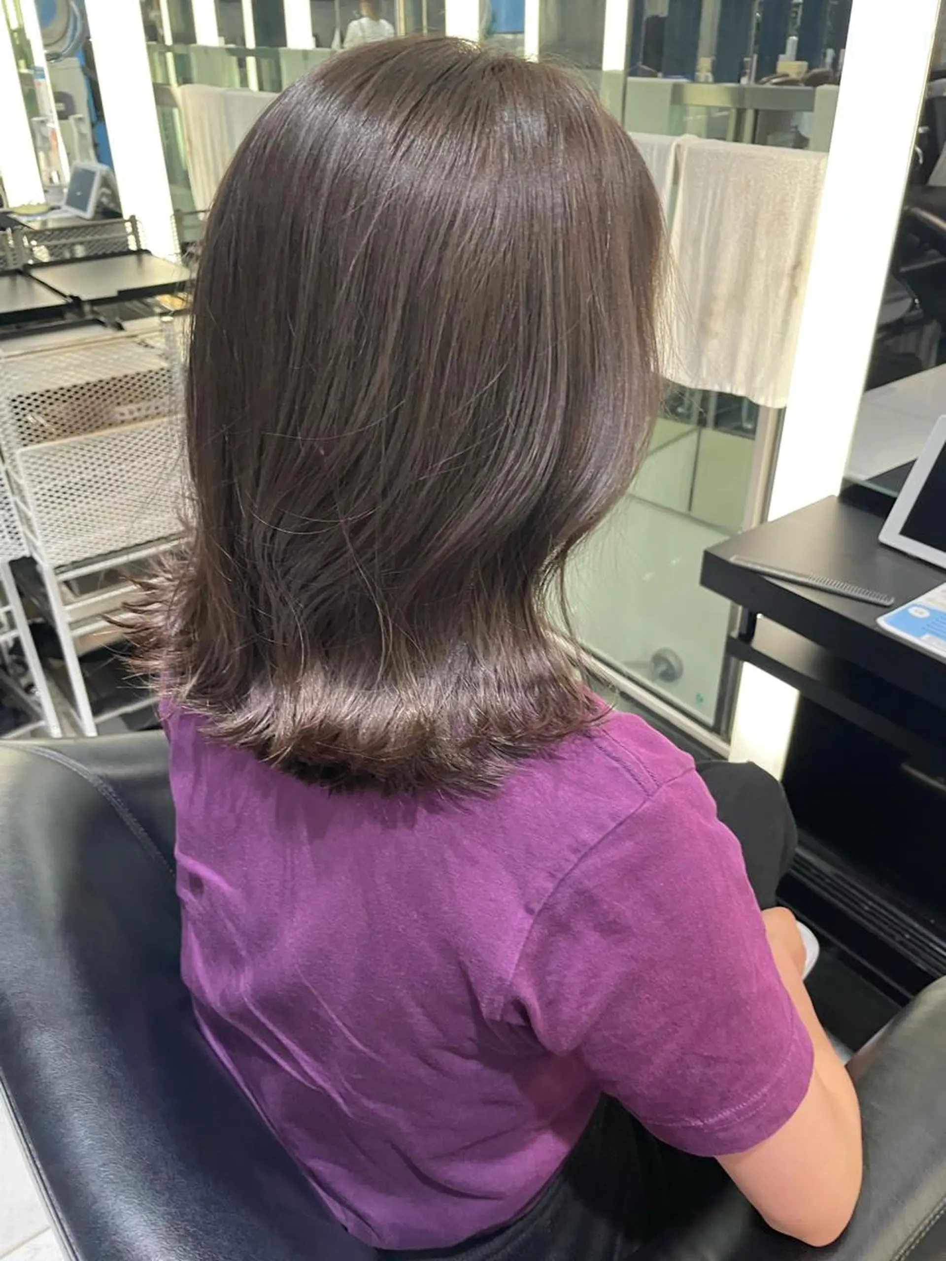 ミディアム カラー ヘアカラー フェイシャルエステ＆まつげサロン　La Pleine Lune【プレーヌリュンヌ】所属・YURI /まつげパーマのヘアスタイル