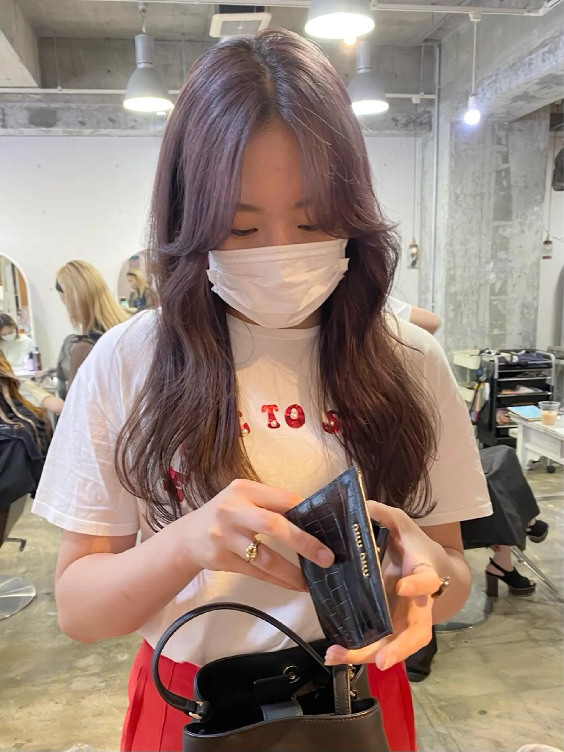 セミロング カラー ベージュカラー ブリーチ ブロンド ブロンドベージュ グレージュ Piaコータロー ハイトーン&ボブのヘアスタイル