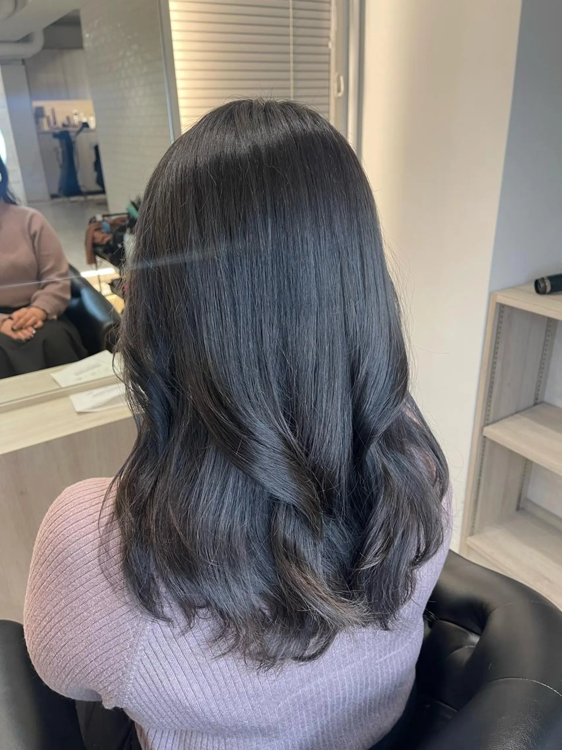 セミロング カラー ヘアカラー トリートメント &chaLme   心斎橋所属・emi/髪質改善/ 韓国風/艶カラーのヘアスタイル