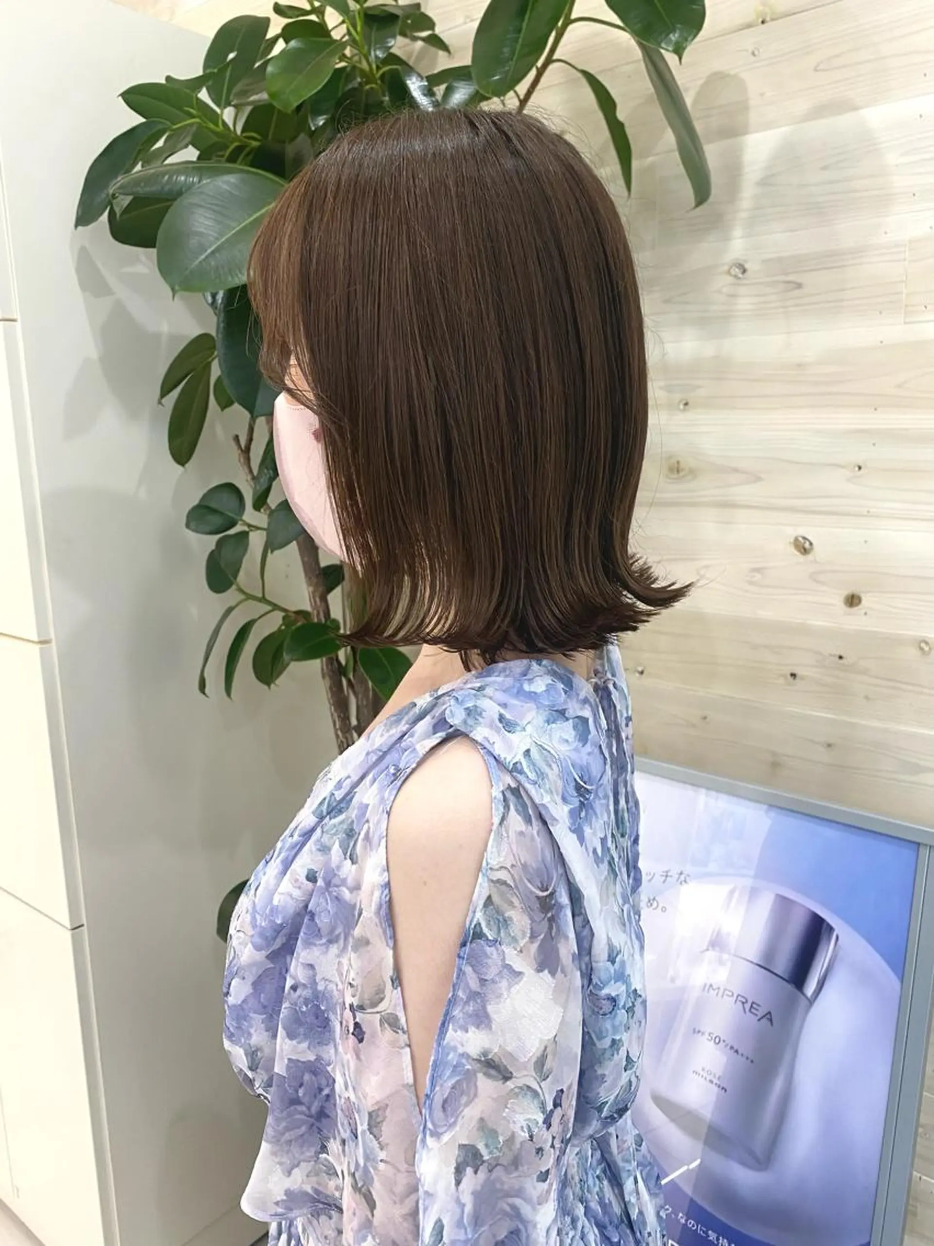 ミディアム カラー アッシュ ベージュカラー 透明感カラー 韓国ヘア／艶カラー minamiのヘアスタイル