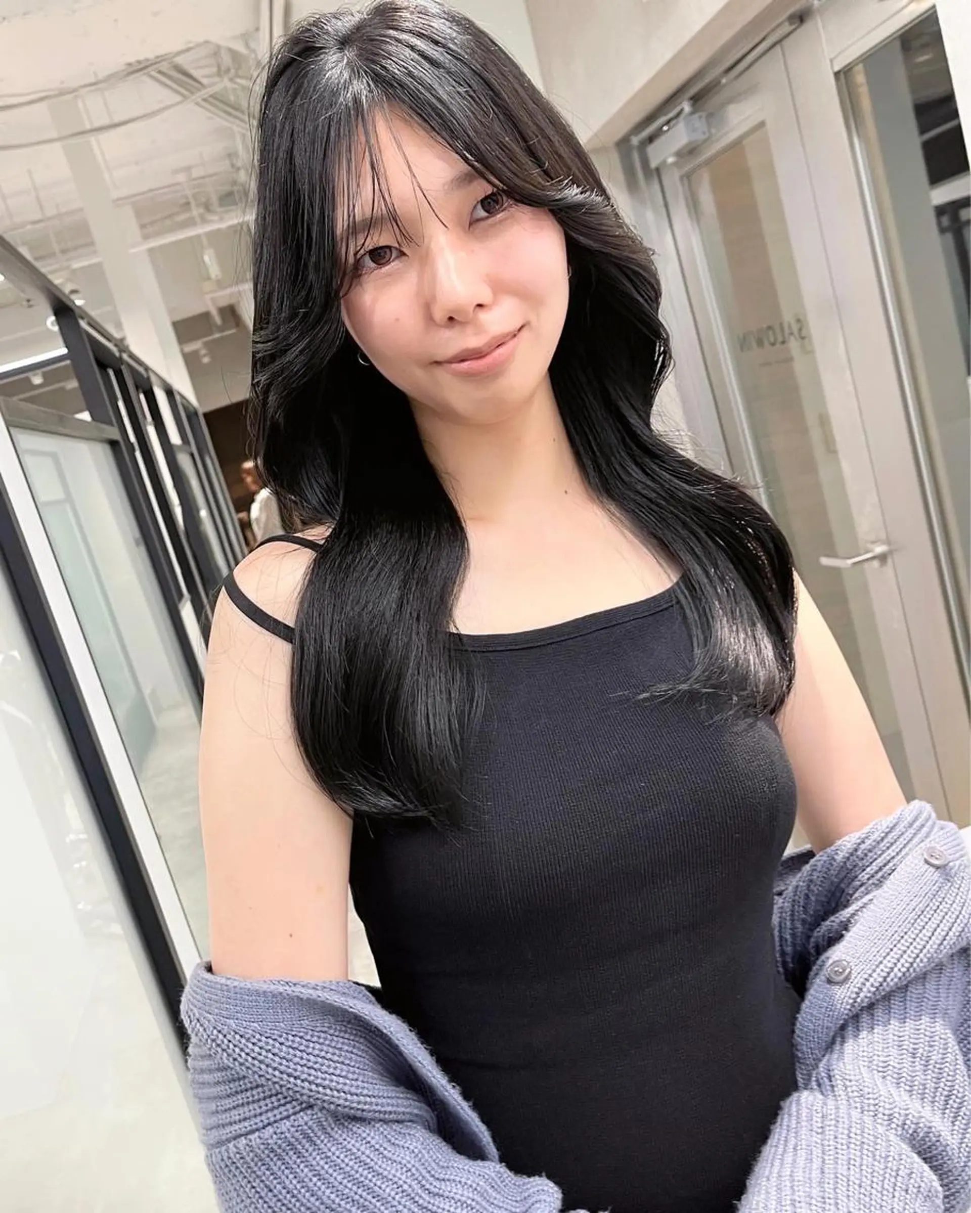 ロング 韓国風ヘア レイヤーカット カット ヘアカラー トリートメント 韓国レイヤーカット 髪質改善▫️水野有真のヘアスタイル