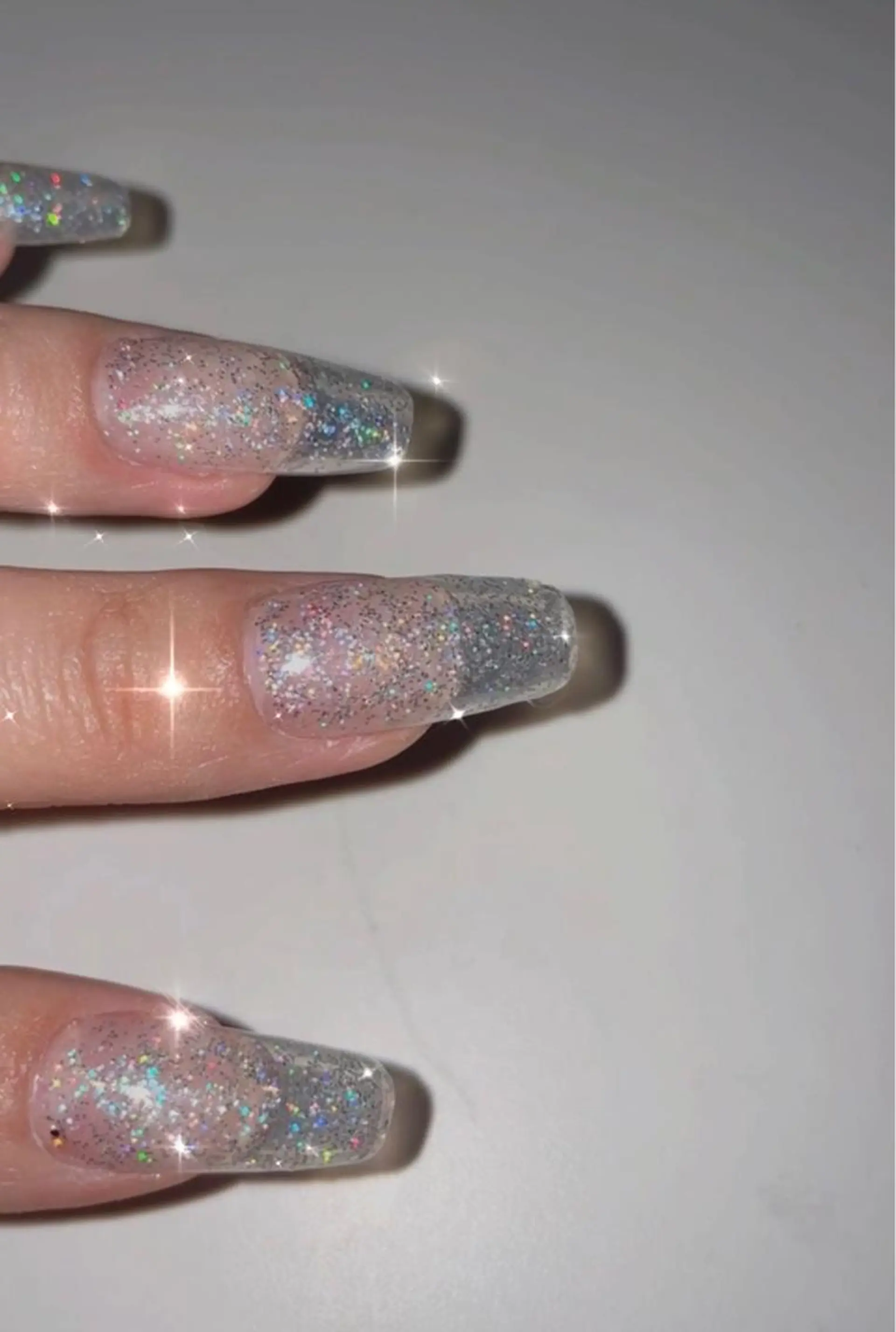 ネイル 長さ出し フラッシュネイル ラメ(グリッター) Ri-e's nailのネイルデザイン