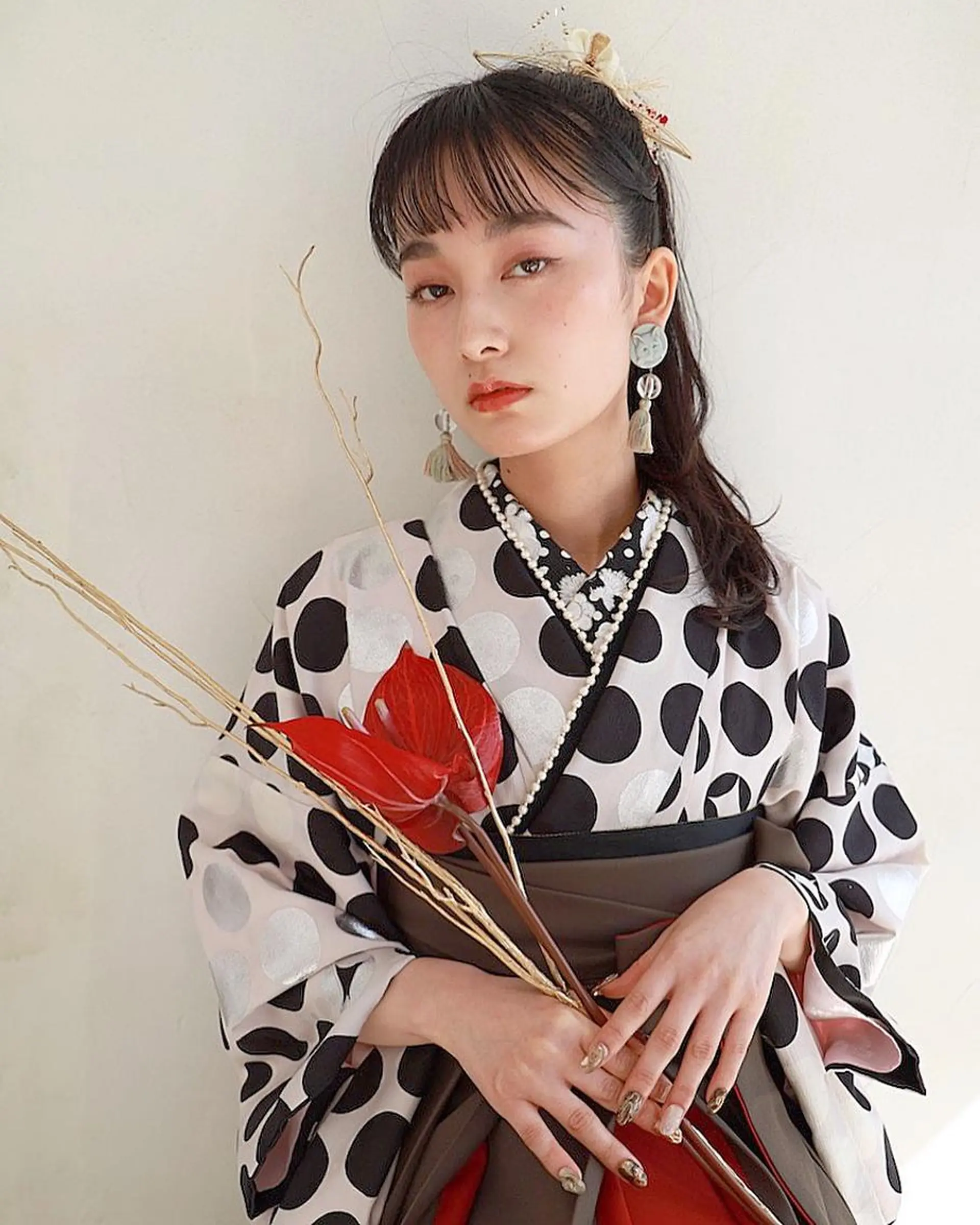 ロング 着付け 佐藤 奈佳子 サトウ ナカコのヘアスタイル