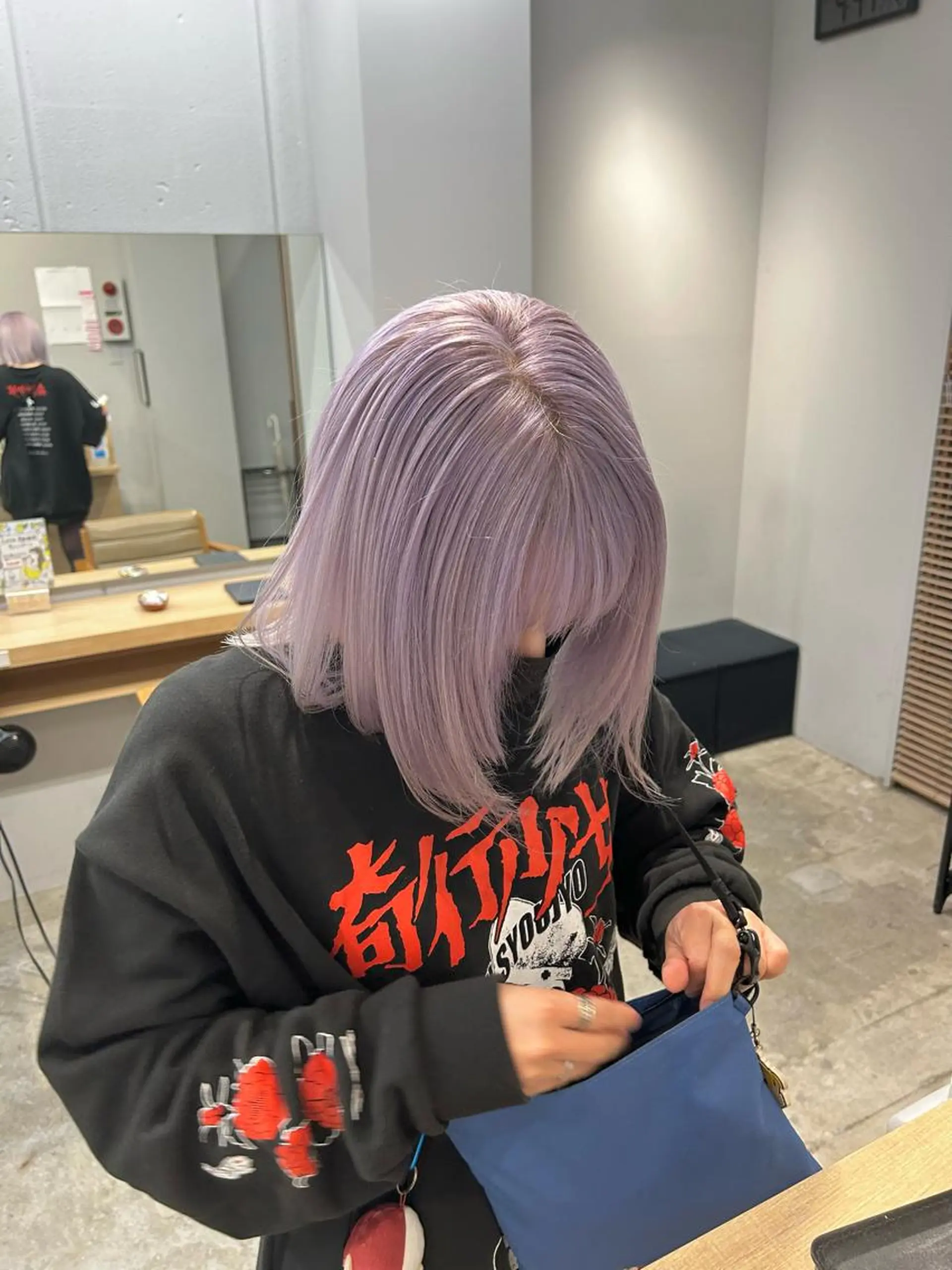 ミディアム カット ヘアカラー SAEKI【ior 】北千住店ブリーチのヘアスタイル