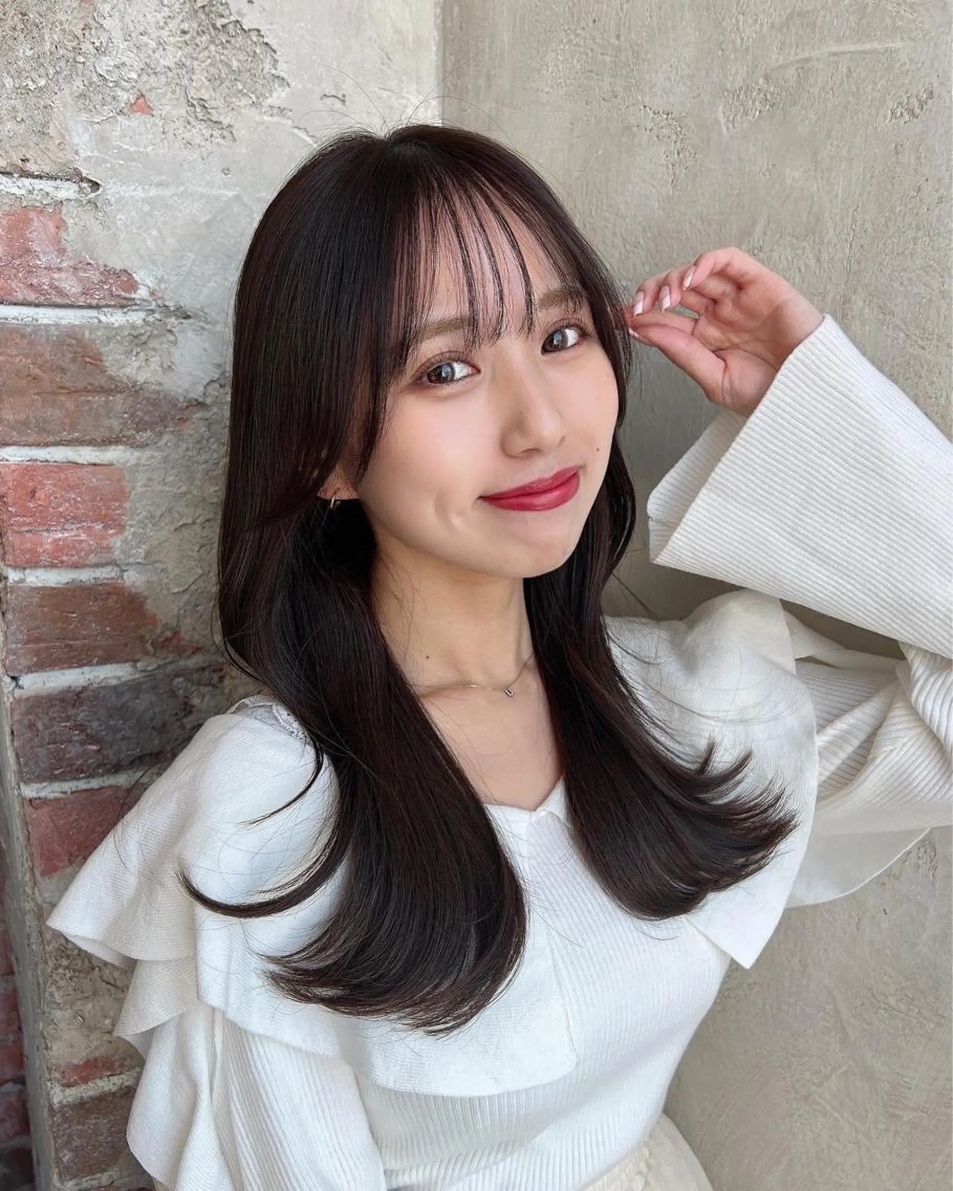 セミロング くびれヘア 髪質改善 縮毛矯正 カット ヘアカラー トリートメント 🧡くびれヘア/前髪 顔周り🧡久原結衣のヘアスタイル