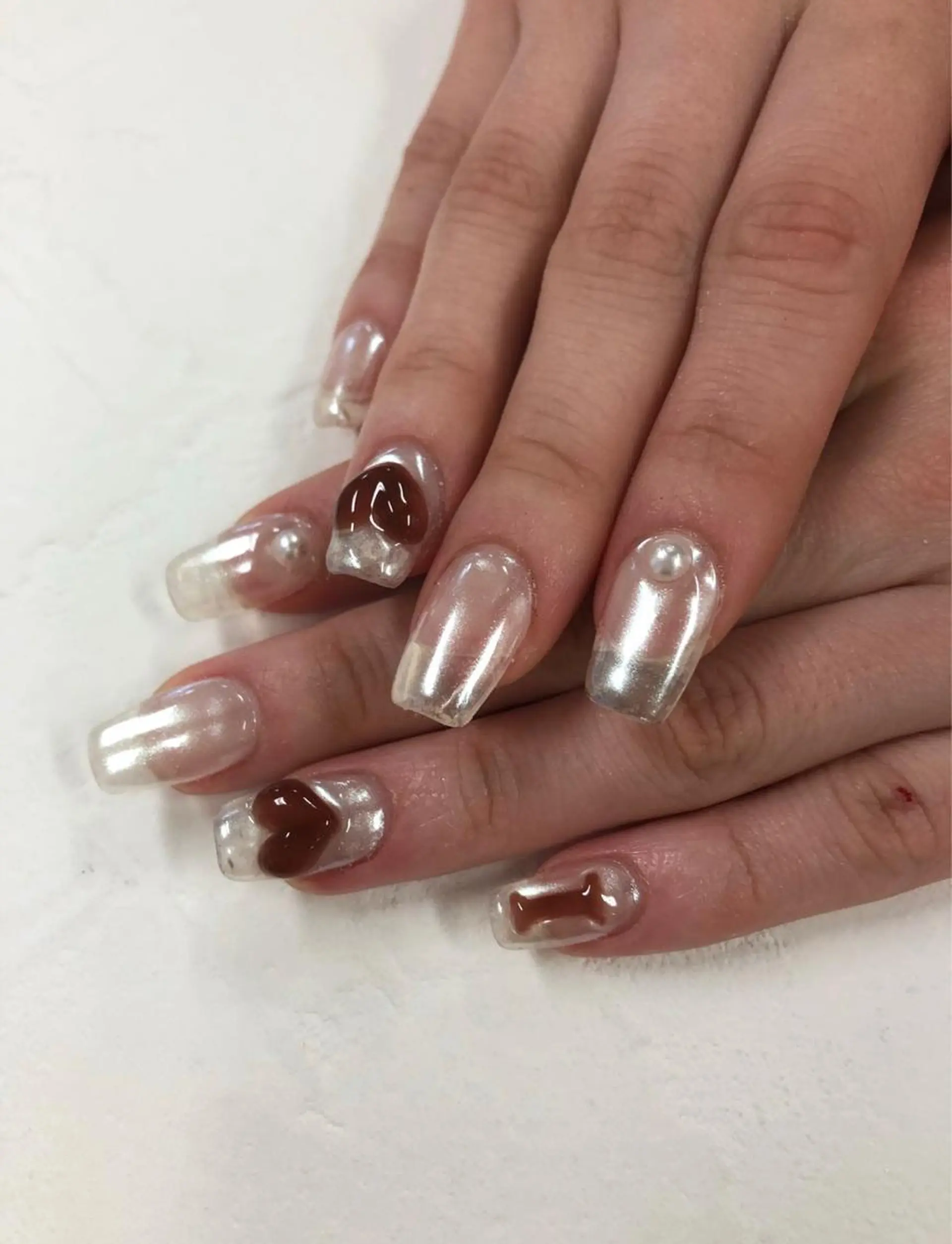 ネイル クリアネイル スカルプネイル nail salon CIELのネイルデザイン
