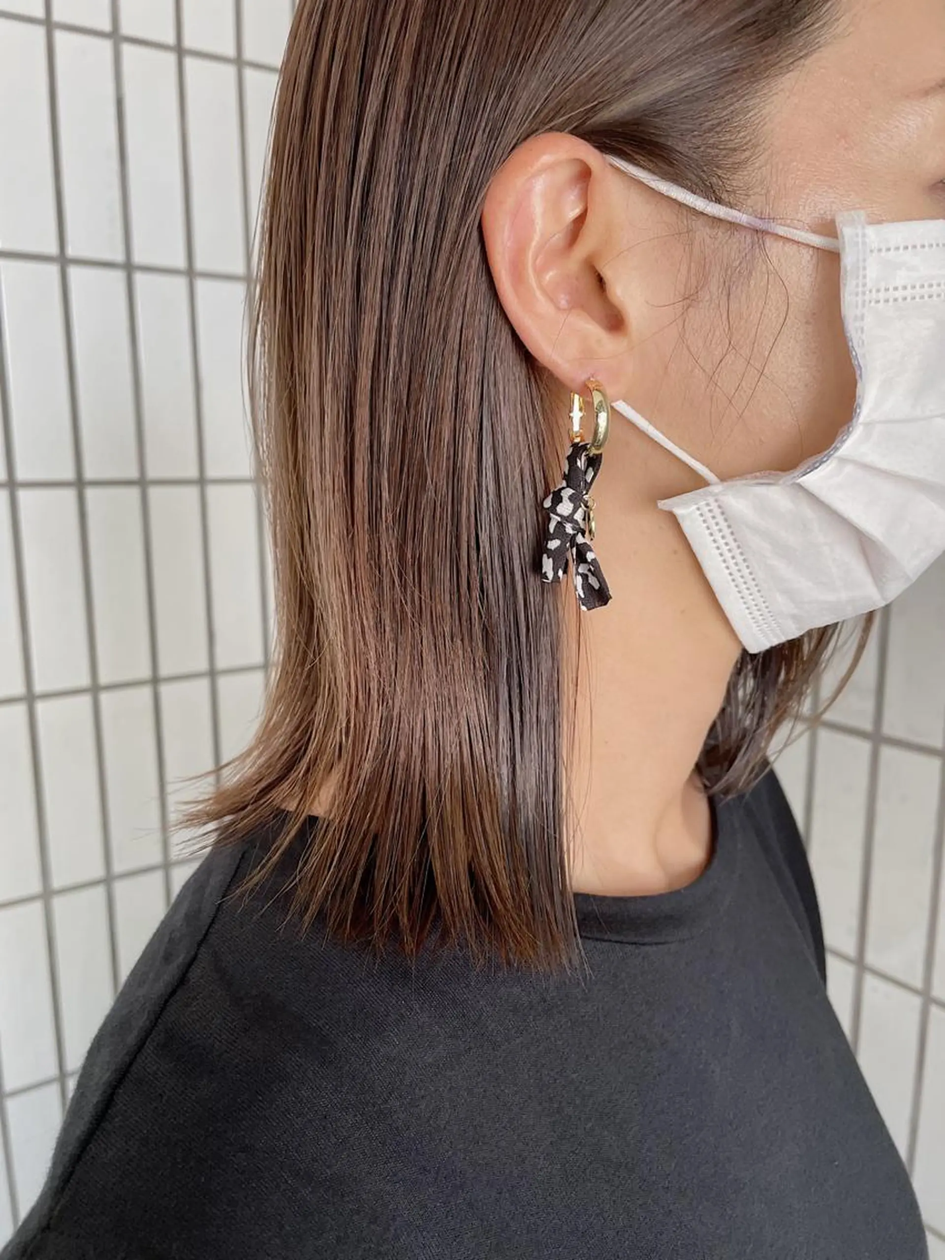 ミディアム カラー イヤリングカラー カット ヘアカラー トリートメント ハットリ /北習志野のヘアスタイル