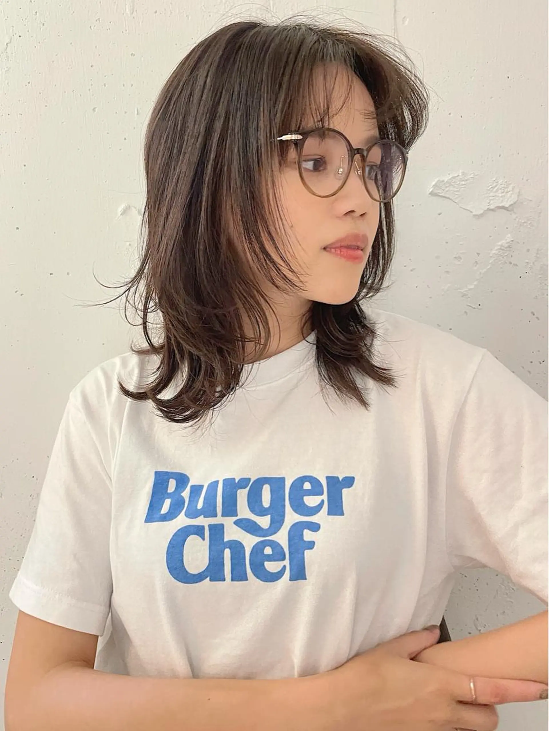 ミディアム カラー パーマ ヘアアレンジ 透明感color 🥣suzunaのヘアスタイル