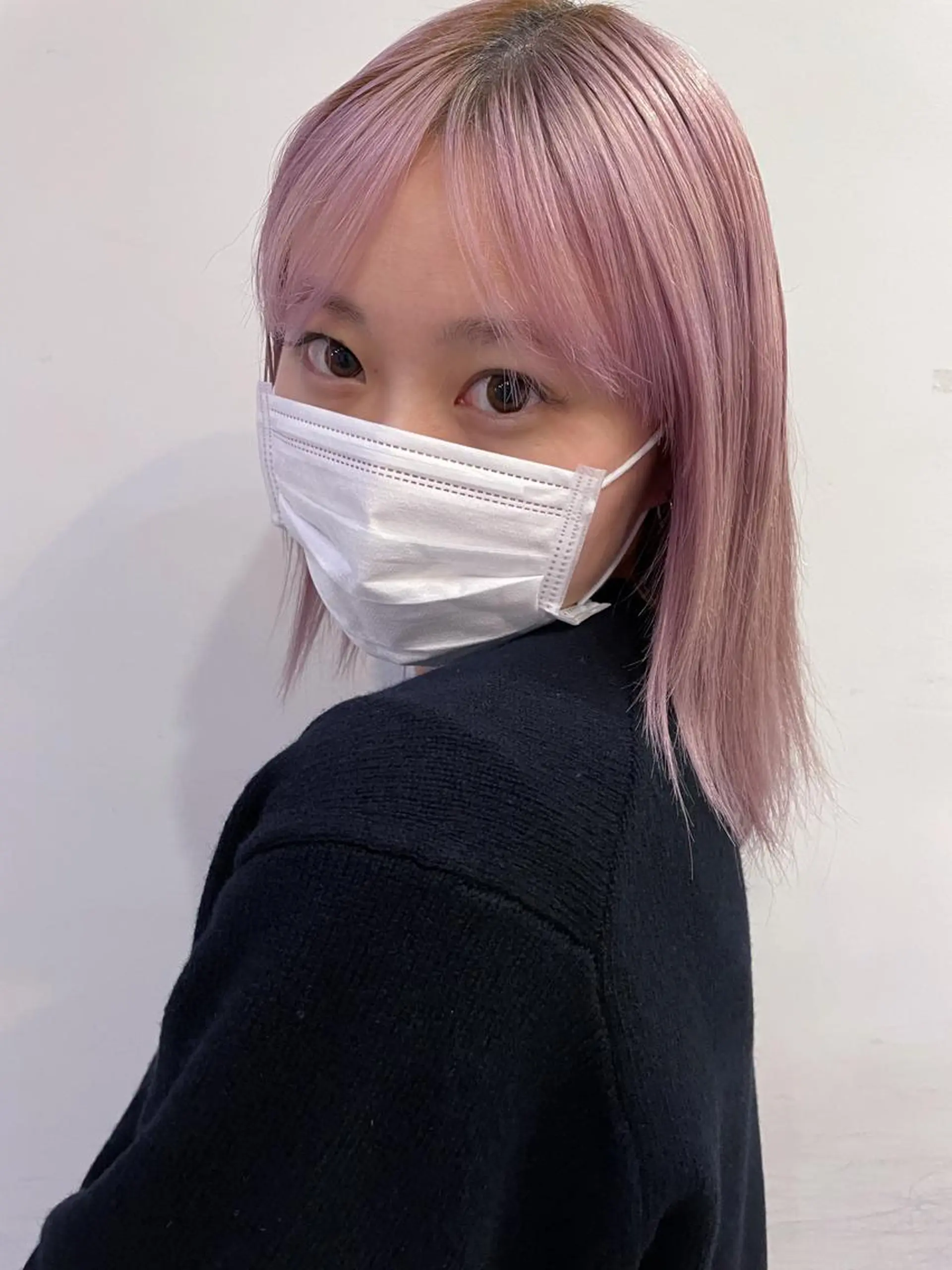 ミディアム カラー silo所属・silo MOKA 顔周りカット🦦のヘアスタイル