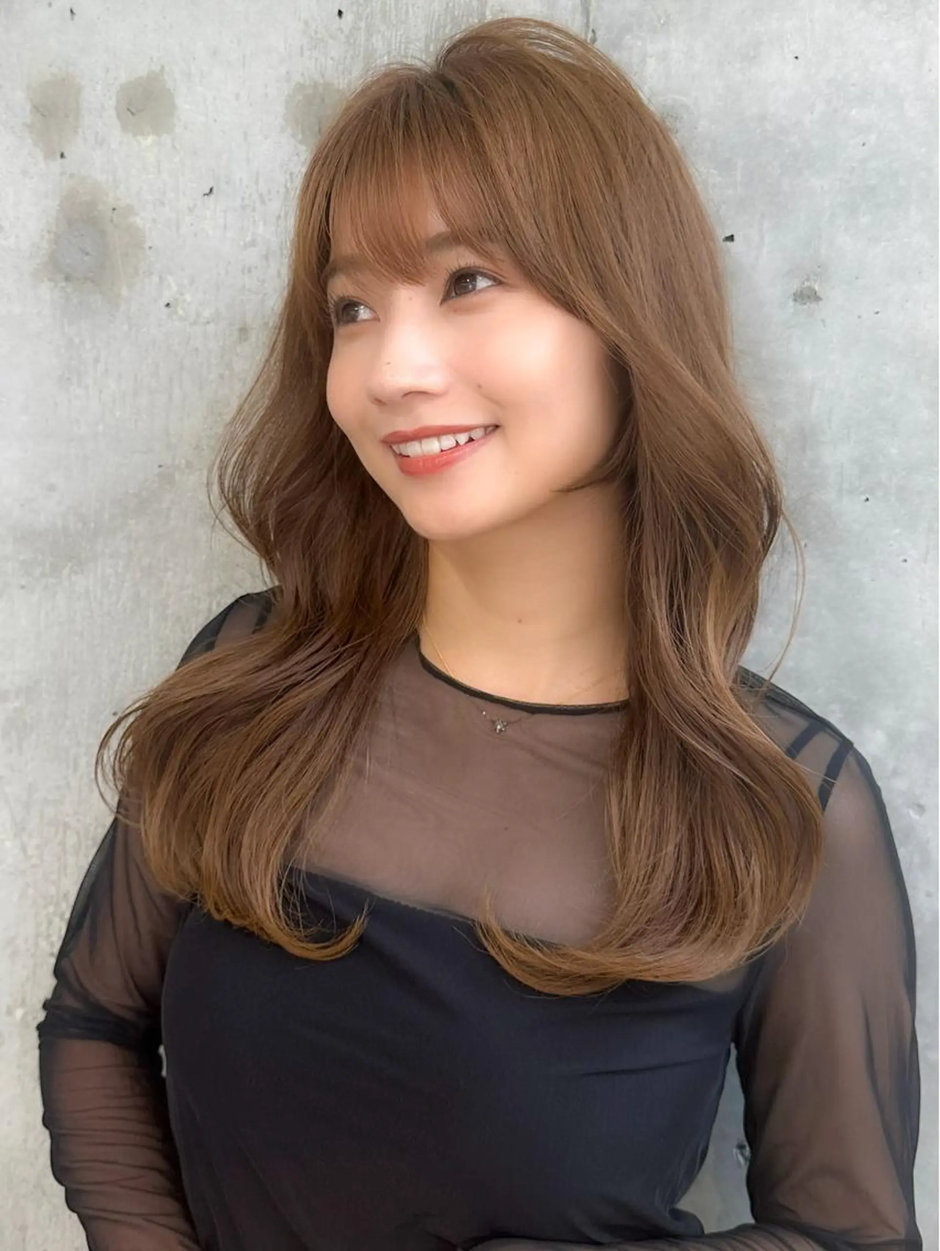 セミロング カラー シールエクステ セミロングパーマ ブリーチ ケアブリーチ ダブルカラー 新宿/韓国風レイヤー 髪質改善/渋谷直樹のヘアスタイル