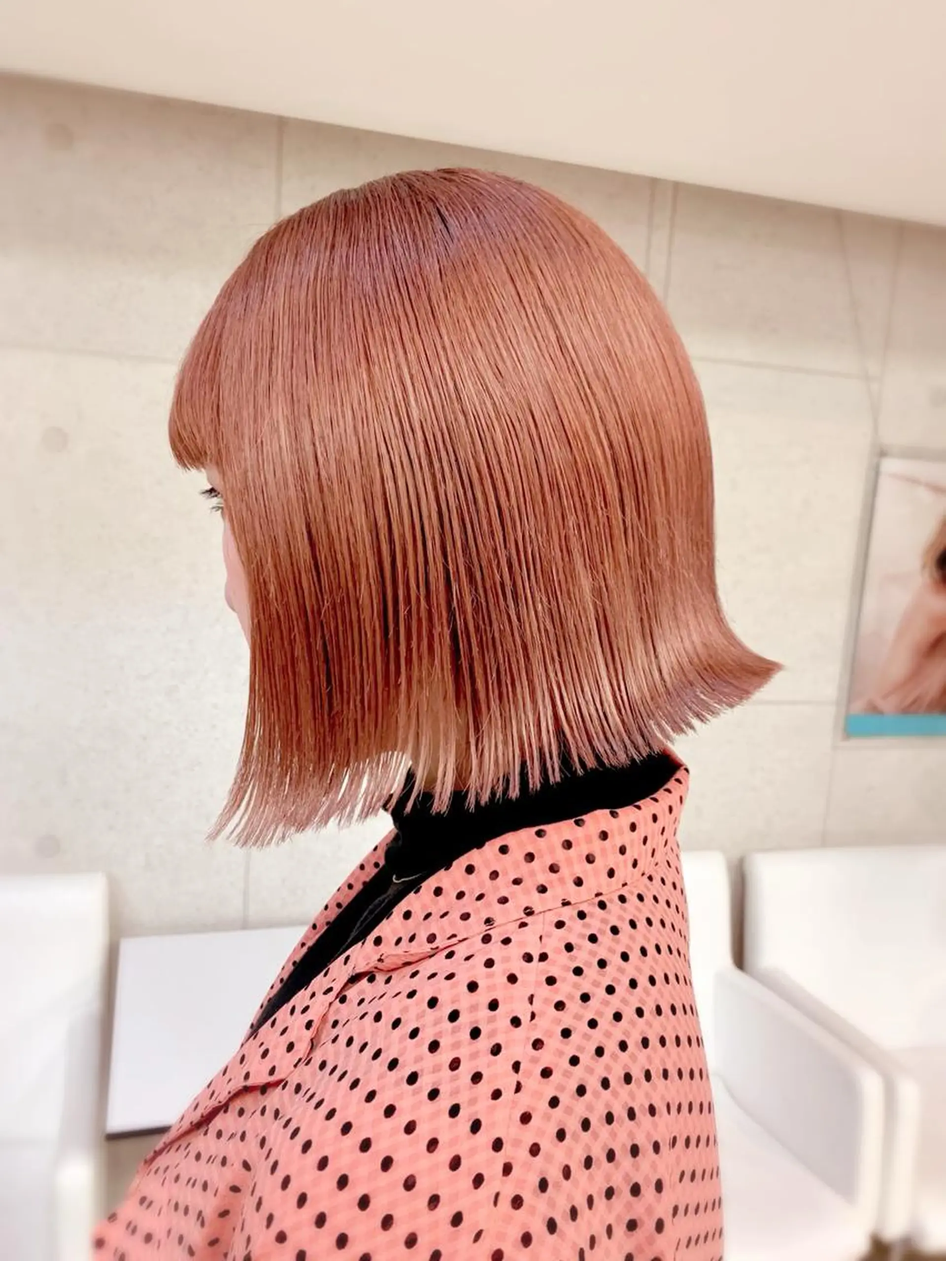 ミディアム カラー オレンジ カット ヘアカラー トリートメント お悩み解決✨ ASAMIのヘアスタイル