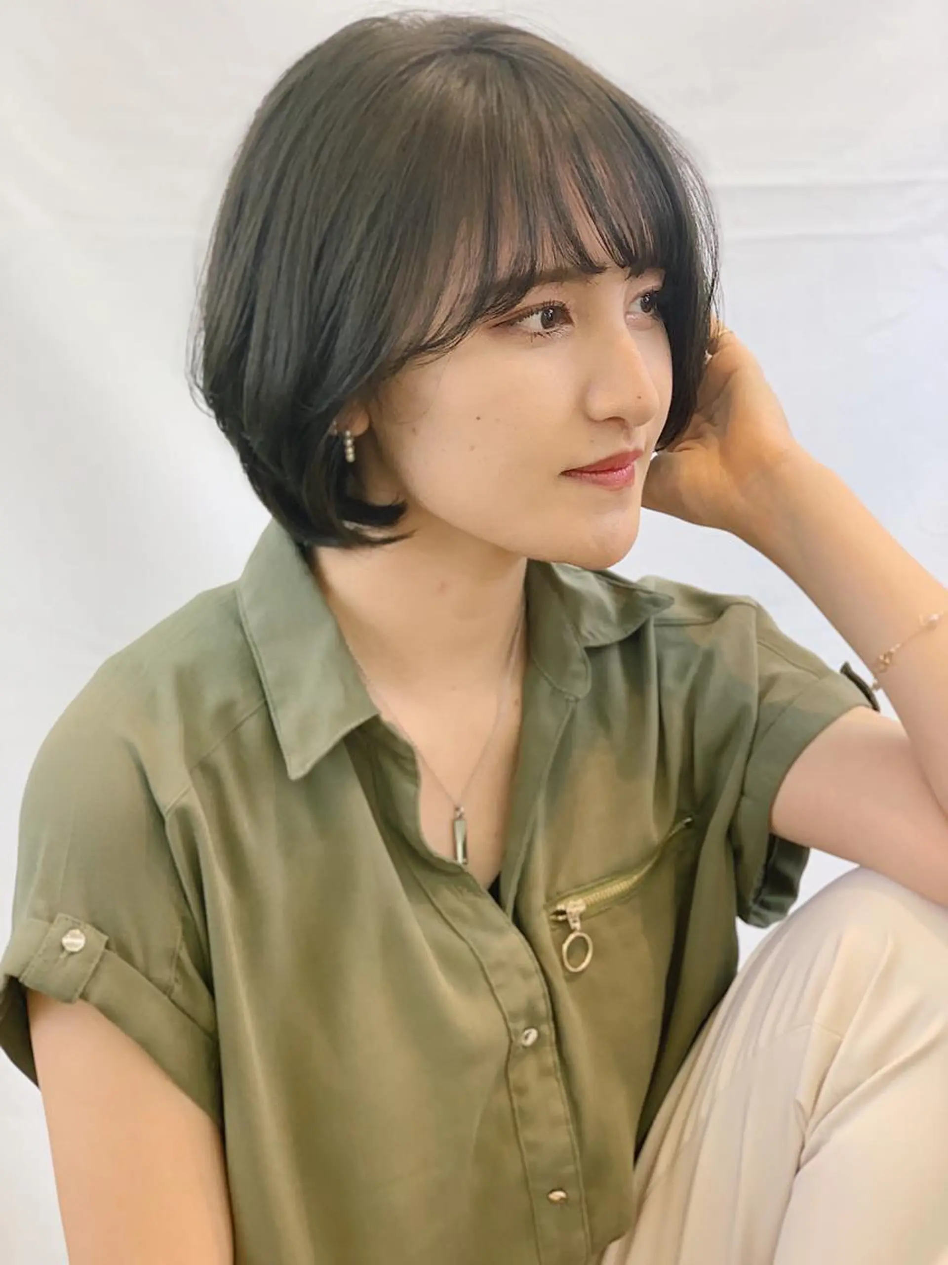 ショート カラー カット ヘアカラー トリートメント ハットリ /北習志野のヘアスタイル