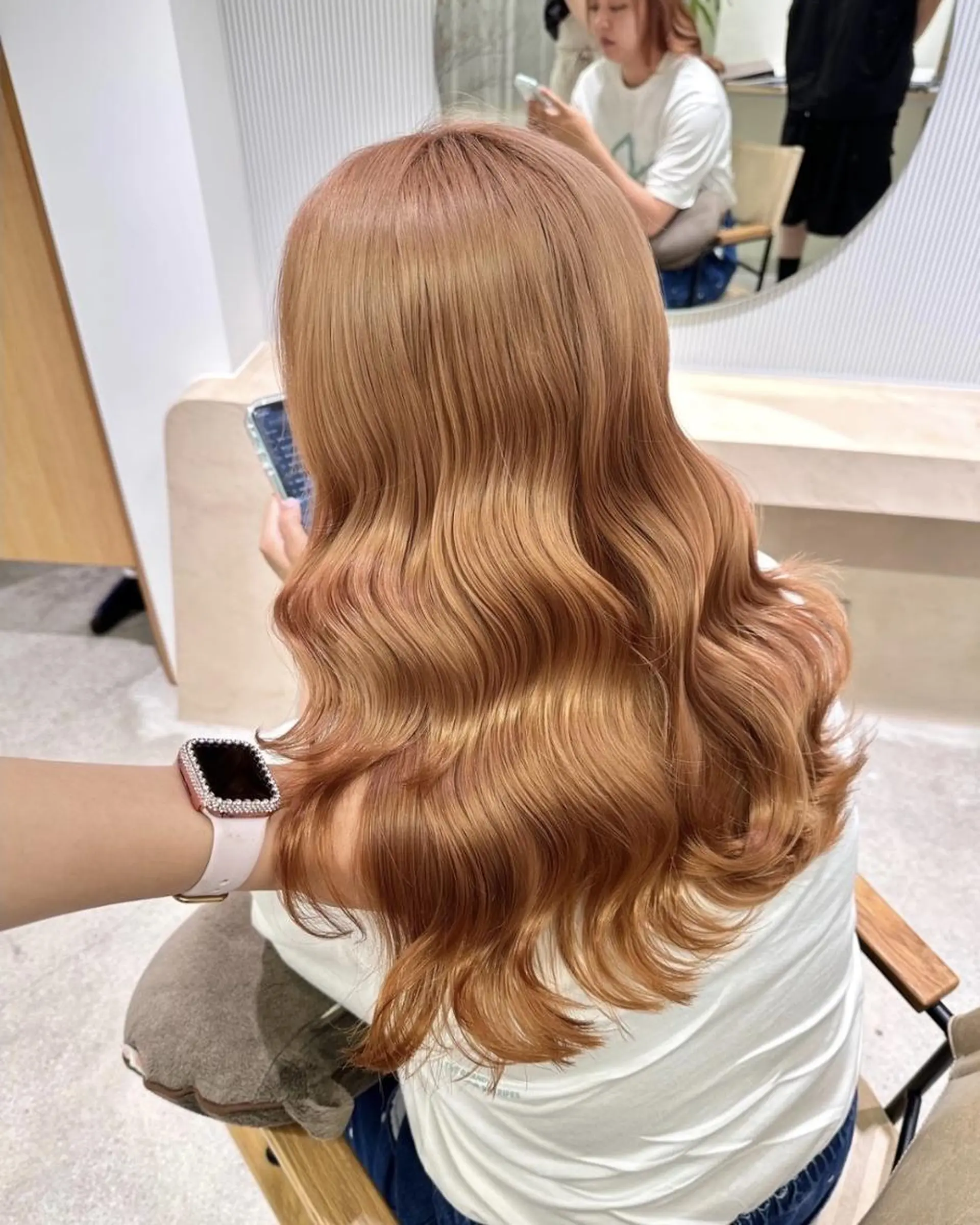 ロング カラー ヘアカラー ulu名古屋栄所属・落合しほ/韓国ヘア/ 髪質改善/縮毛矯正のヘアスタイル