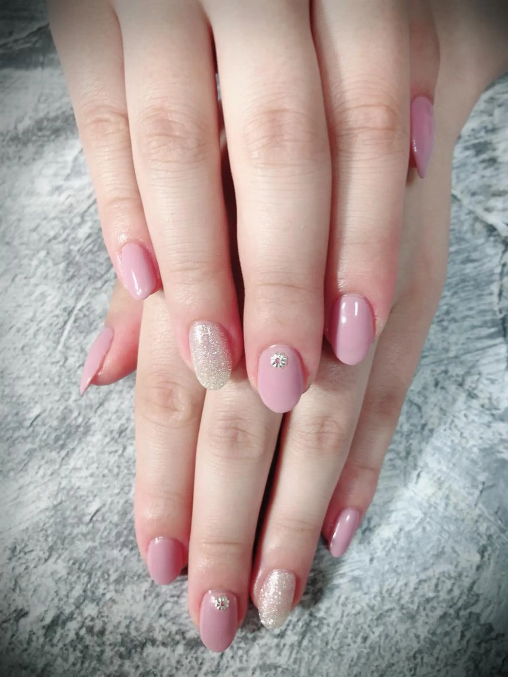 ネイル 北浦和 自爪育成ケアのネイルデザイン