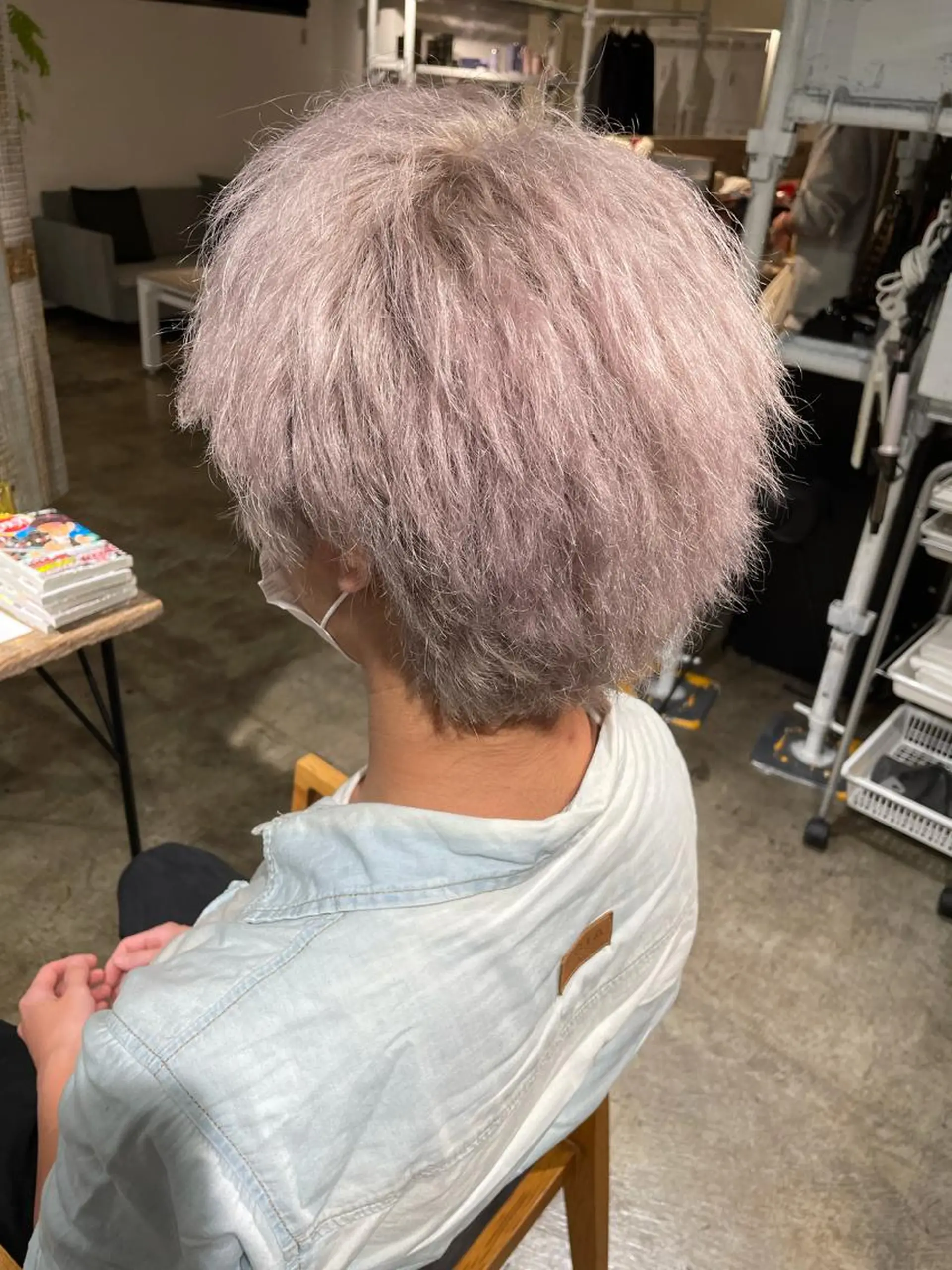 ショート カラー メンズ メンズブリーチ ブリーチ ヘアカラー トリートメント ハイトーン/レイヤー /ケアブリーチ石川治のヘアスタイル