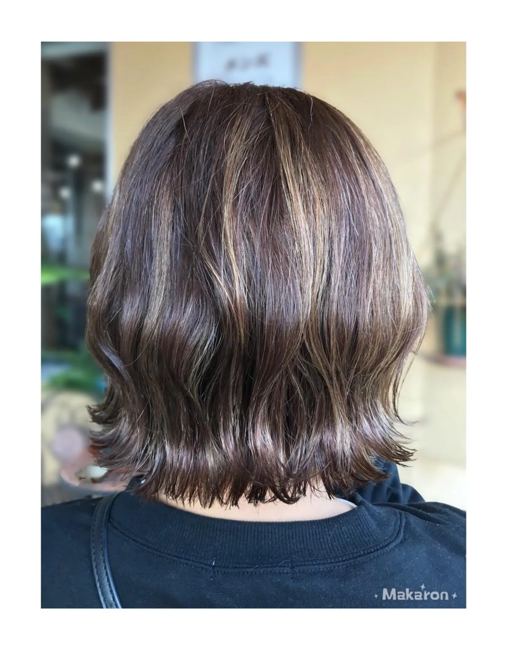 ショート カラー 切りっぱなしボブ ハイライトカラー ボブ ハイライト hair works raptureのヘアスタイル