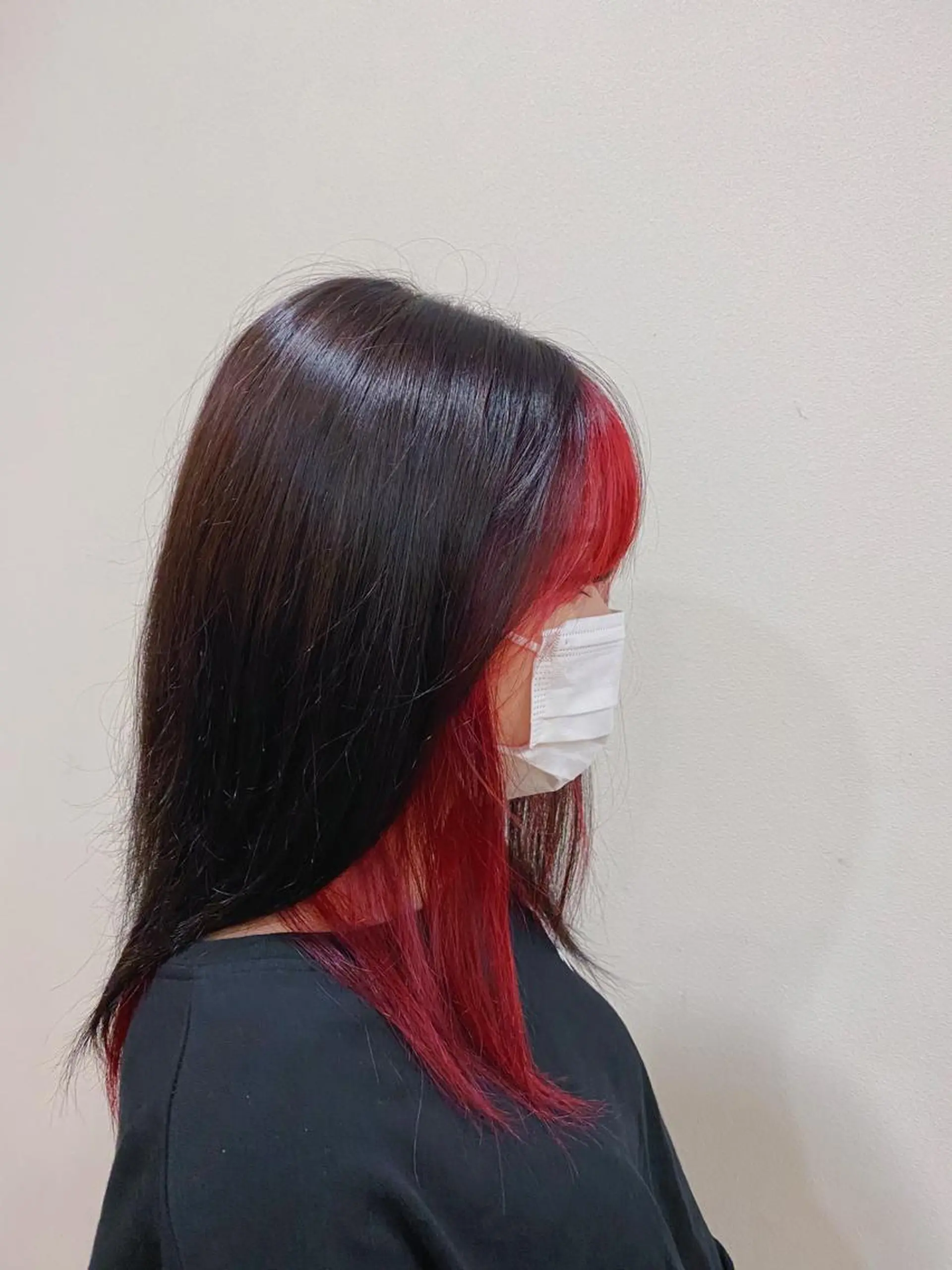 ミディアム カラー インナーカラー レッドカラー 🫧ペール系カラー /デザイン秀喜🫧のヘアスタイル