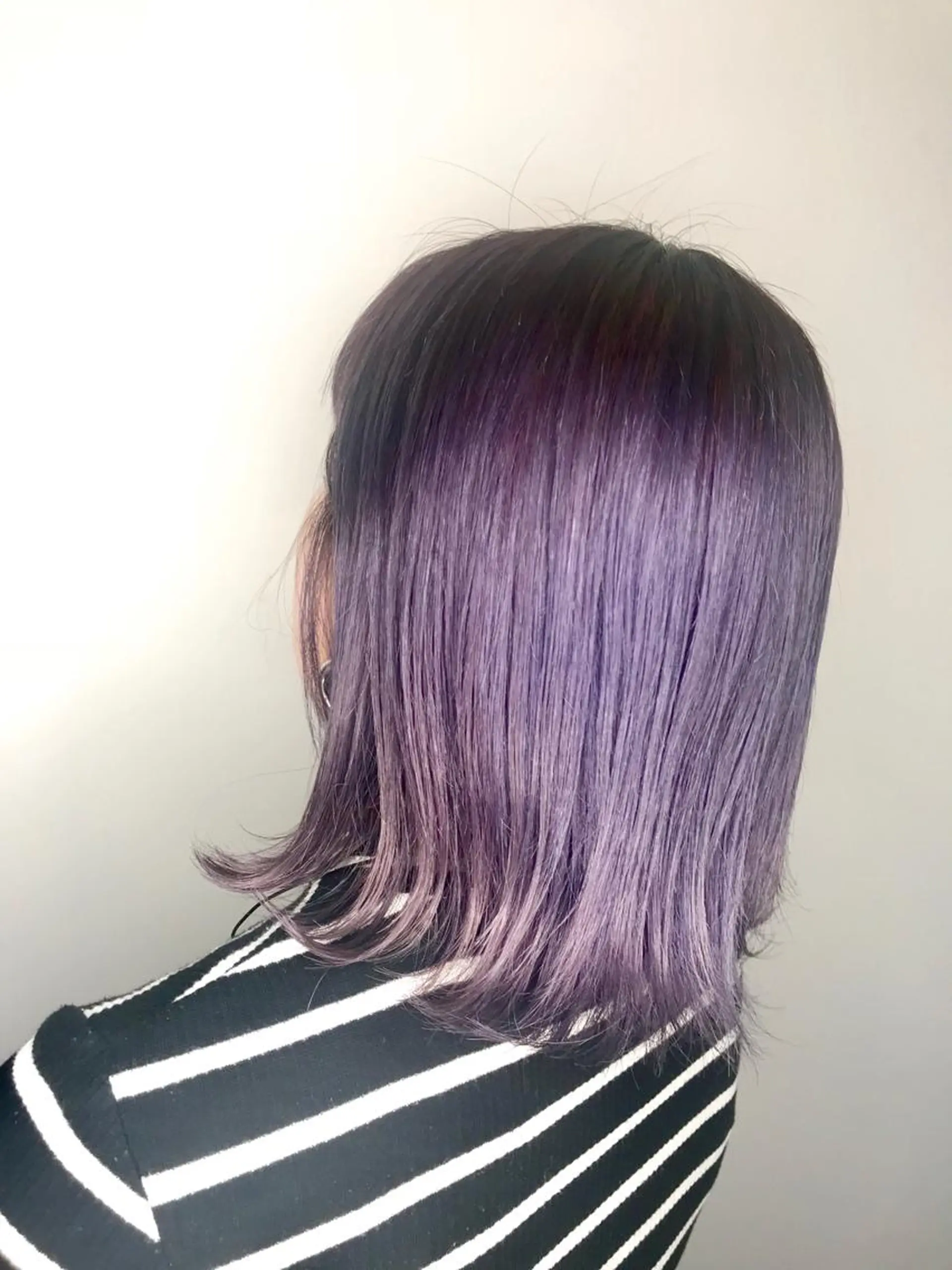 ミディアム カラー アッシュ パープルカラー パープルアッシュ Lolonois梅田 /Okazaki:)のヘアスタイル