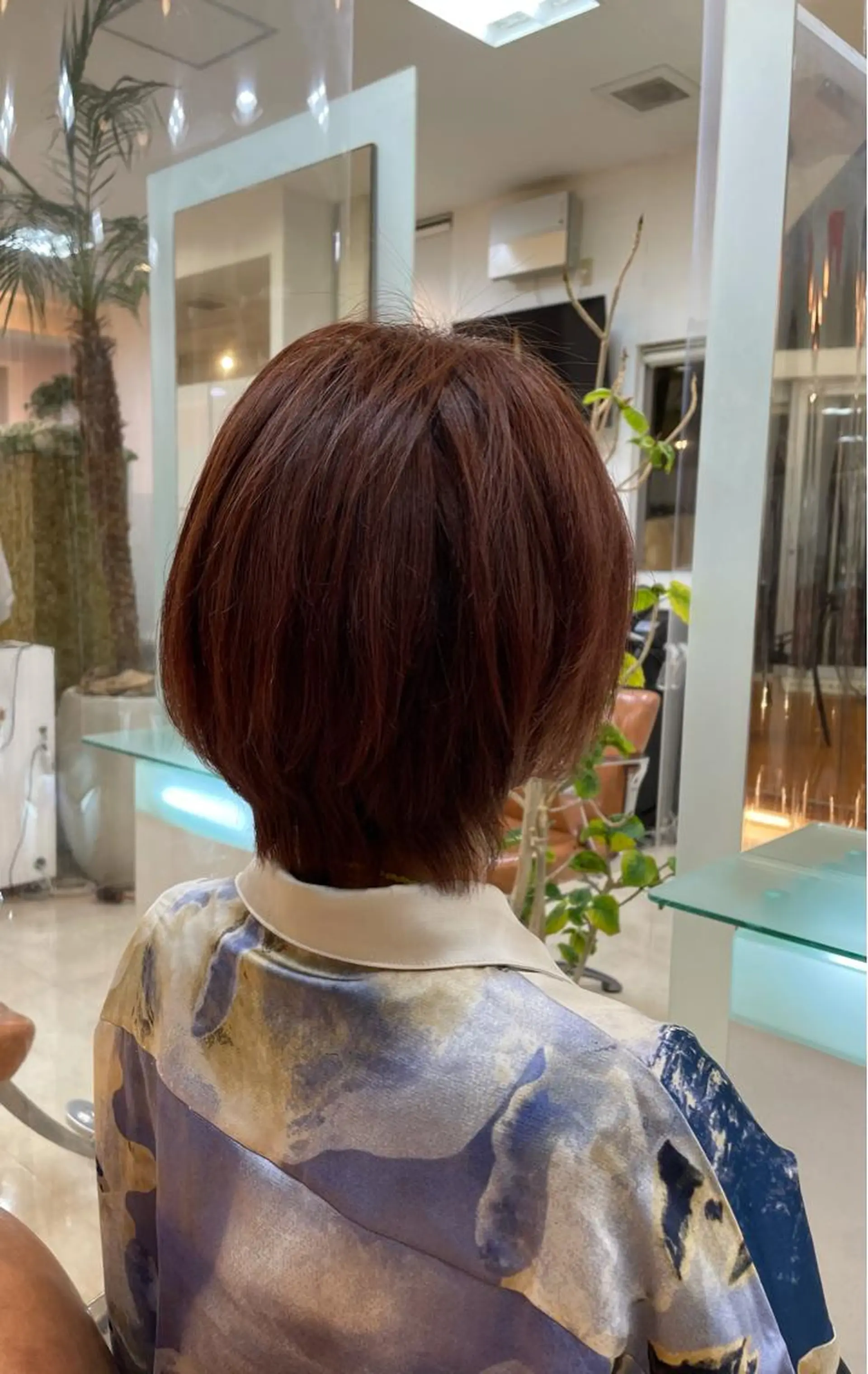 ミディアム カラー ブラウンカラー レッドカラー レッドブラウン 大宮｜メンズカット ダブルカラー｜パーマのヘアスタイル