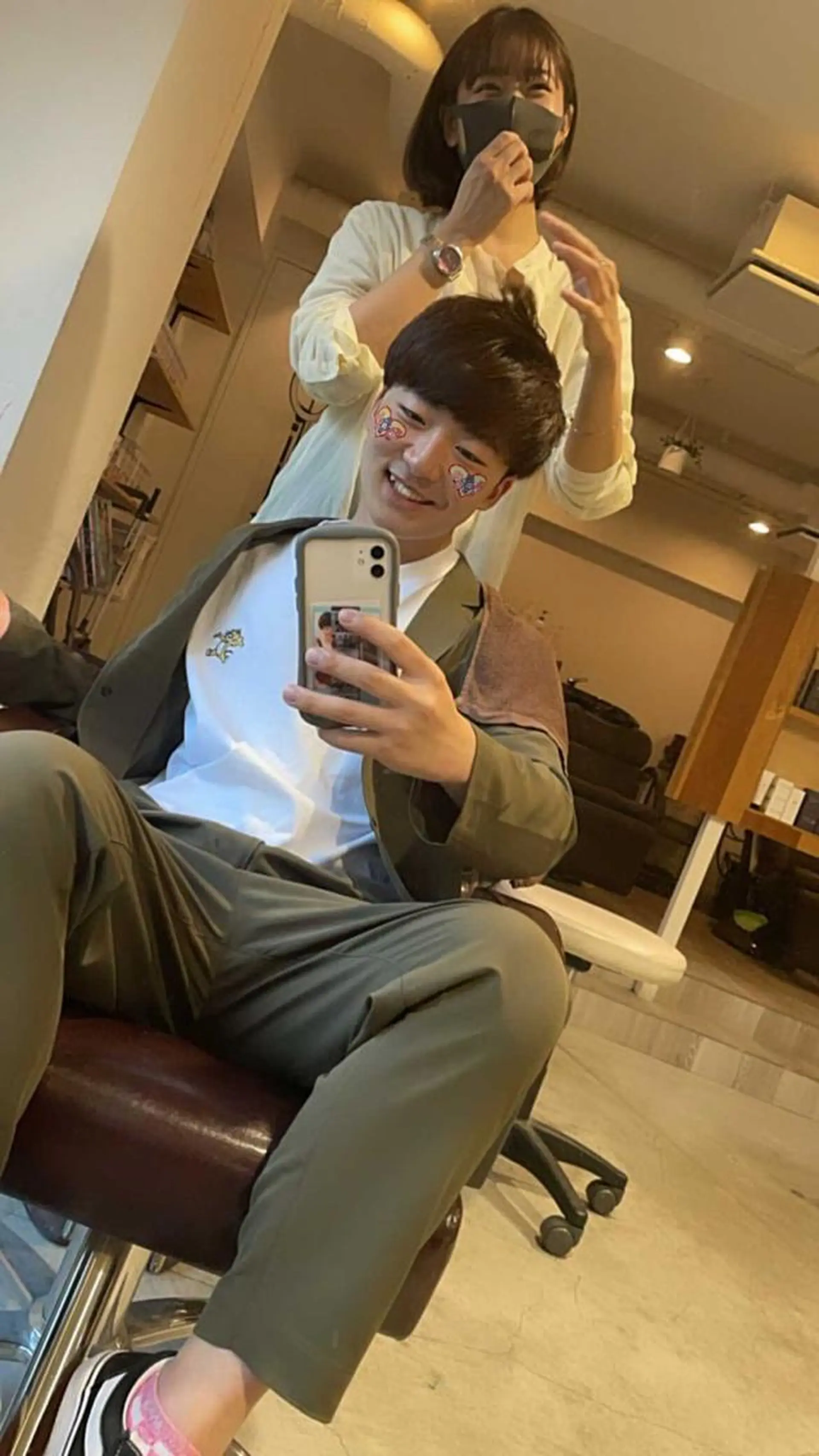 ショート カラー パーマ ヘアアレンジ メンズ マッシュ カット CHIC share salon所属・ちこ .のヘアスタイル