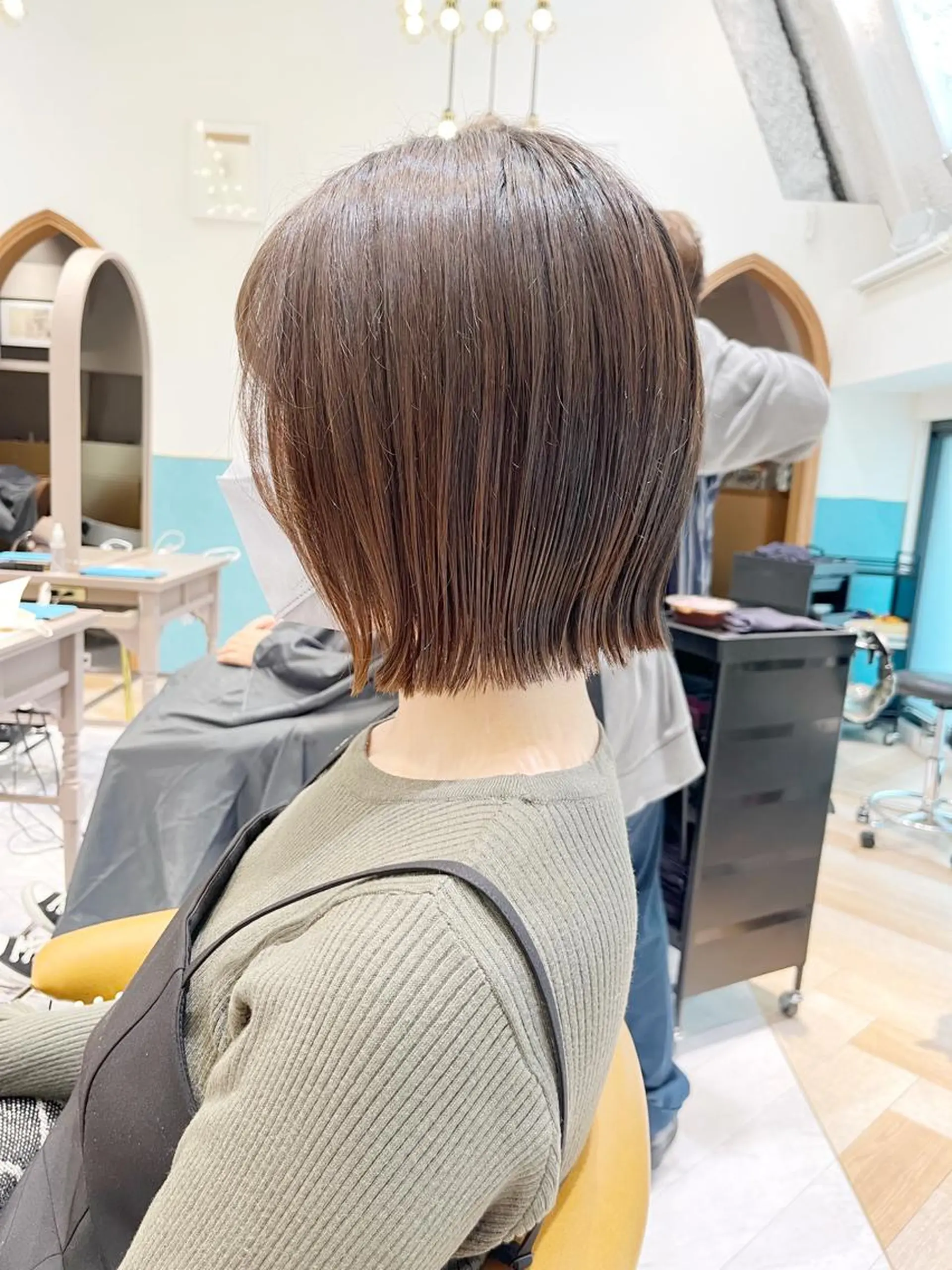 ミディアム ボブ 外ハネヘア エリアNo.1ボブ 💟Nanatsuのヘアスタイル