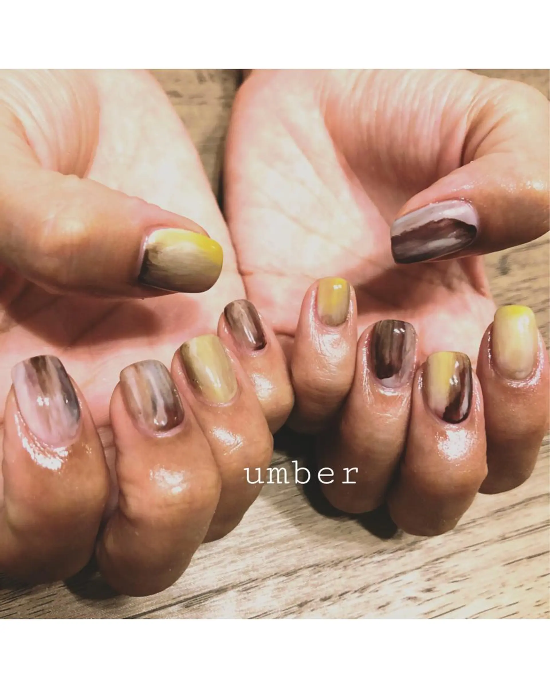 ネイル アートネイル クリアネイル フットネイル フレンチネイル グラデーション ハンドネイル umber 三茶1分のネイルデザイン